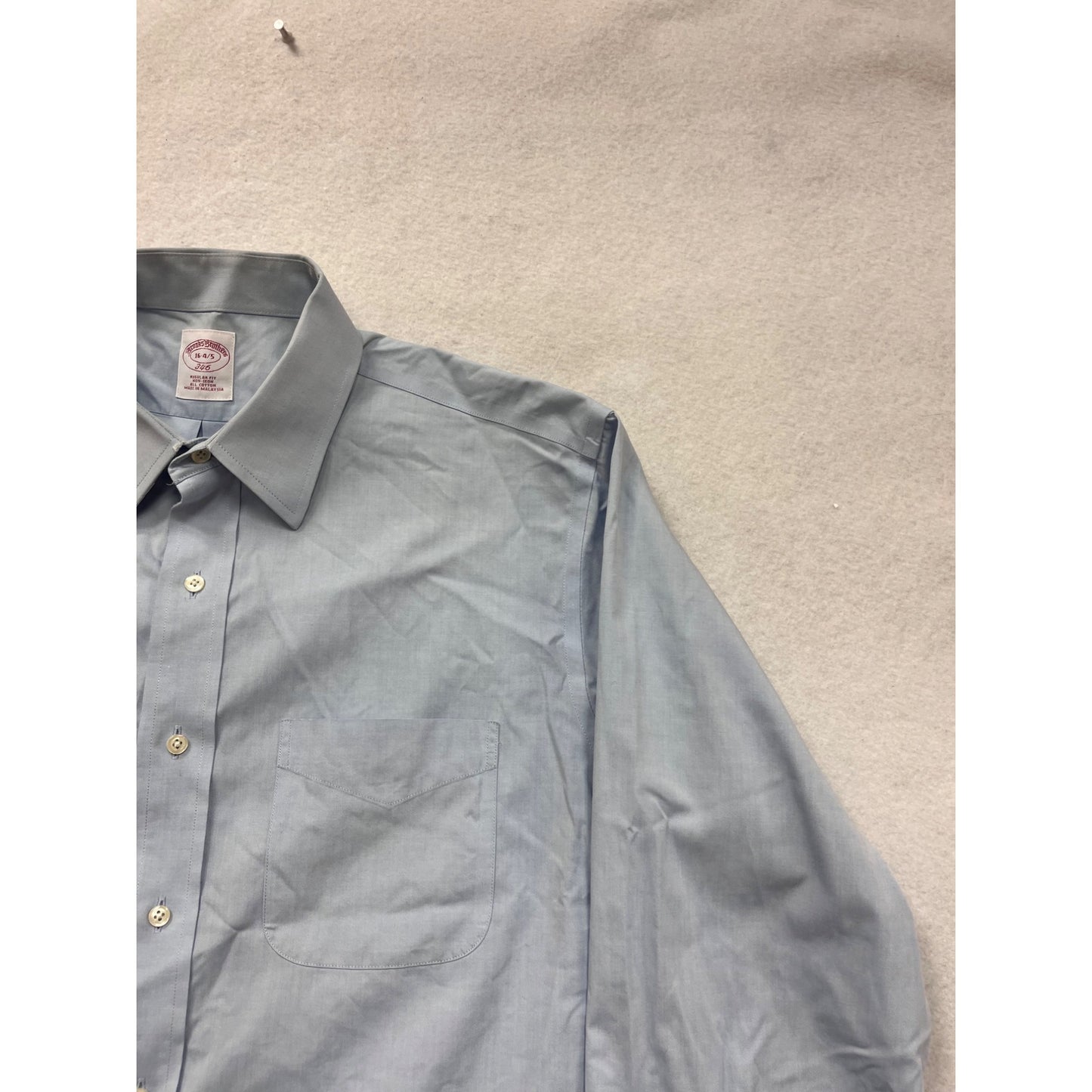 Brooks Brothers Non-Iron Regular Fit Dress Shirt 16-4/5 #8696