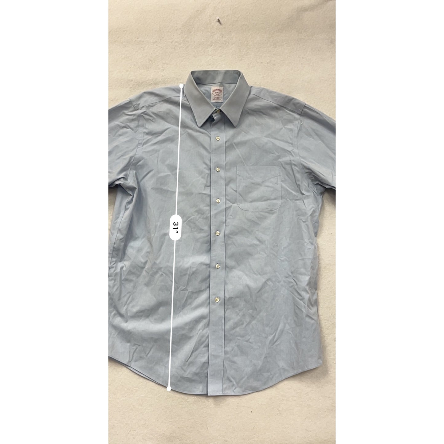 Brooks Brothers Non-Iron Regular Fit Dress Shirt 16-4/5 #8696