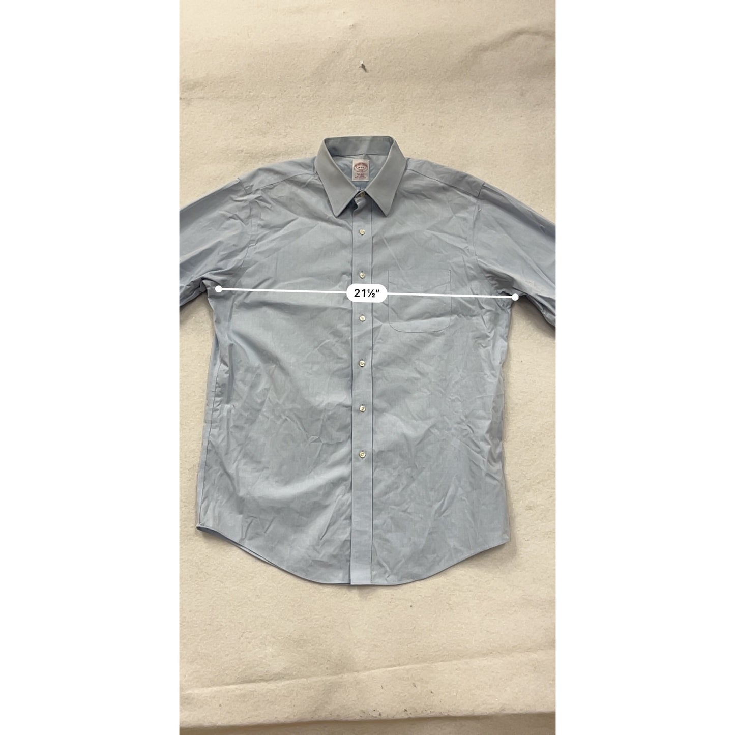 Brooks Brothers Non-Iron Regular Fit Dress Shirt 16-4/5 #8696