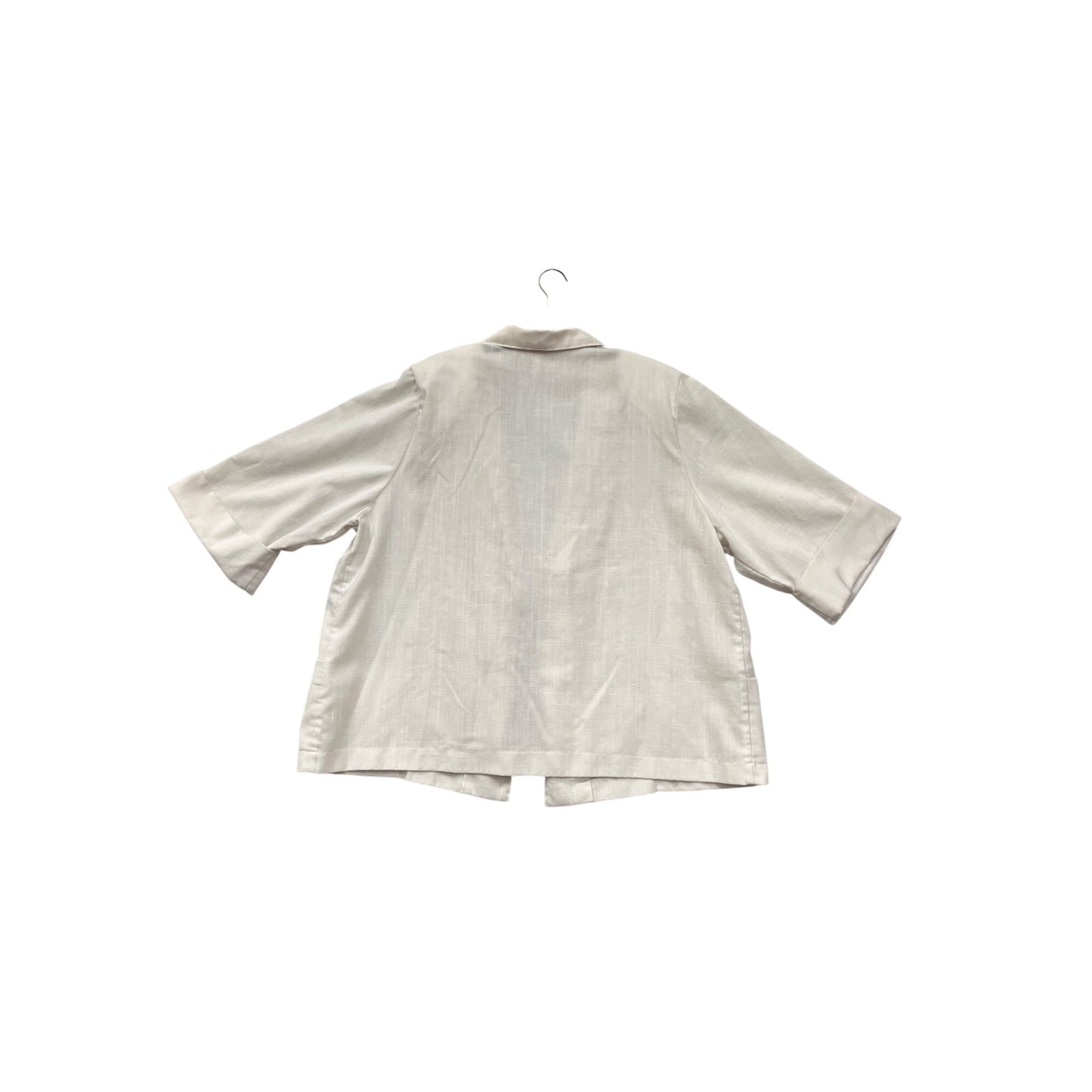 Womens Beige Jay Lan Open Front Blazer With Pockets Size 46 #6945