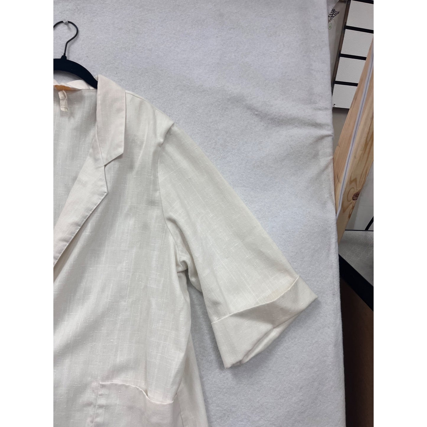 Womens Beige Jay Lan Open Front Blazer With Pockets Size 46 #6945