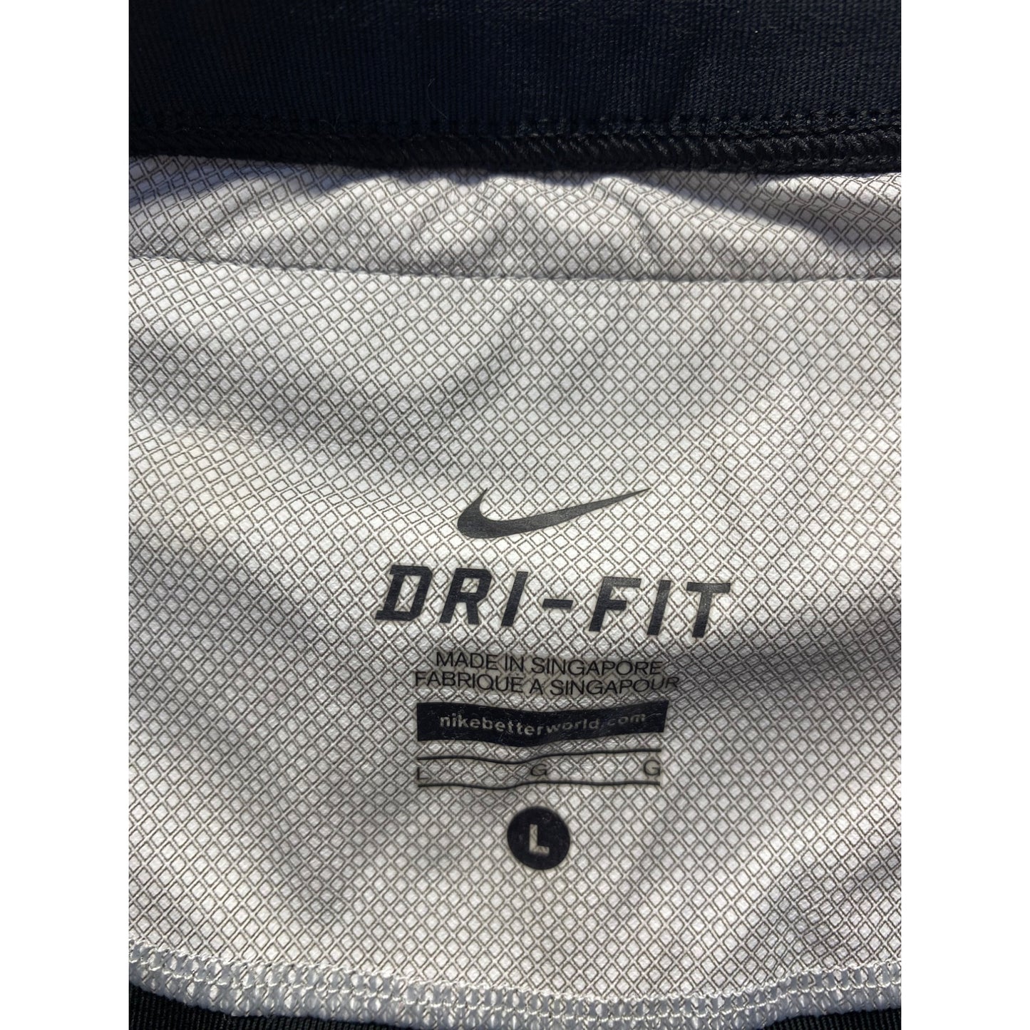 Nike Dri-Fit Black & Blue Running Capri Leggings With Zip Pocket #7345