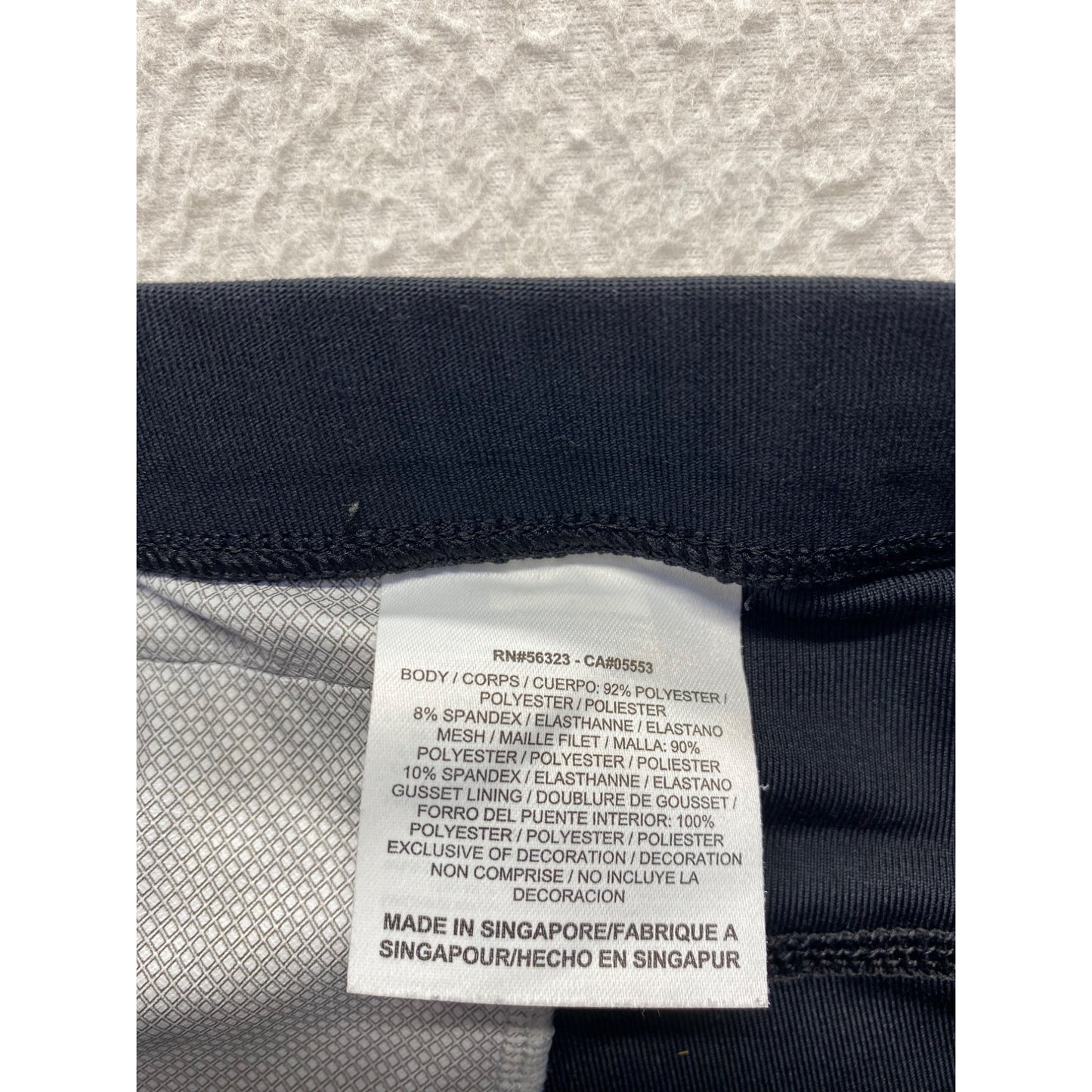 Nike Dri-Fit Black & Blue Running Capri Leggings With Zip Pocket #7345