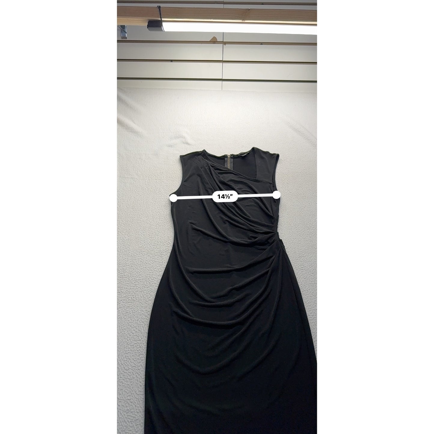 Victorias Secret Black Sleeveless Ruched Bodycon Dress M/M #7802