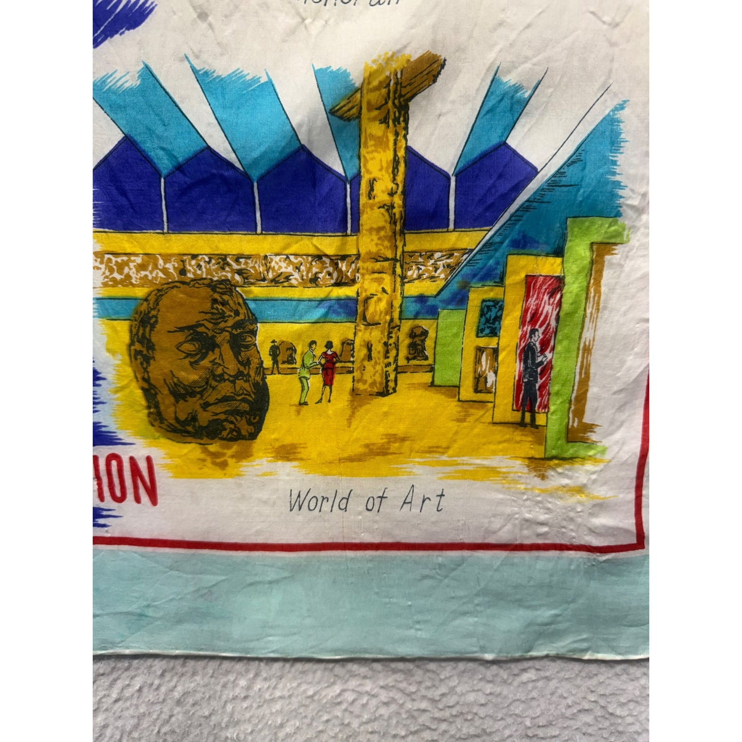 Vintage Seattle Worlds Fair 1962 Scarf #5557