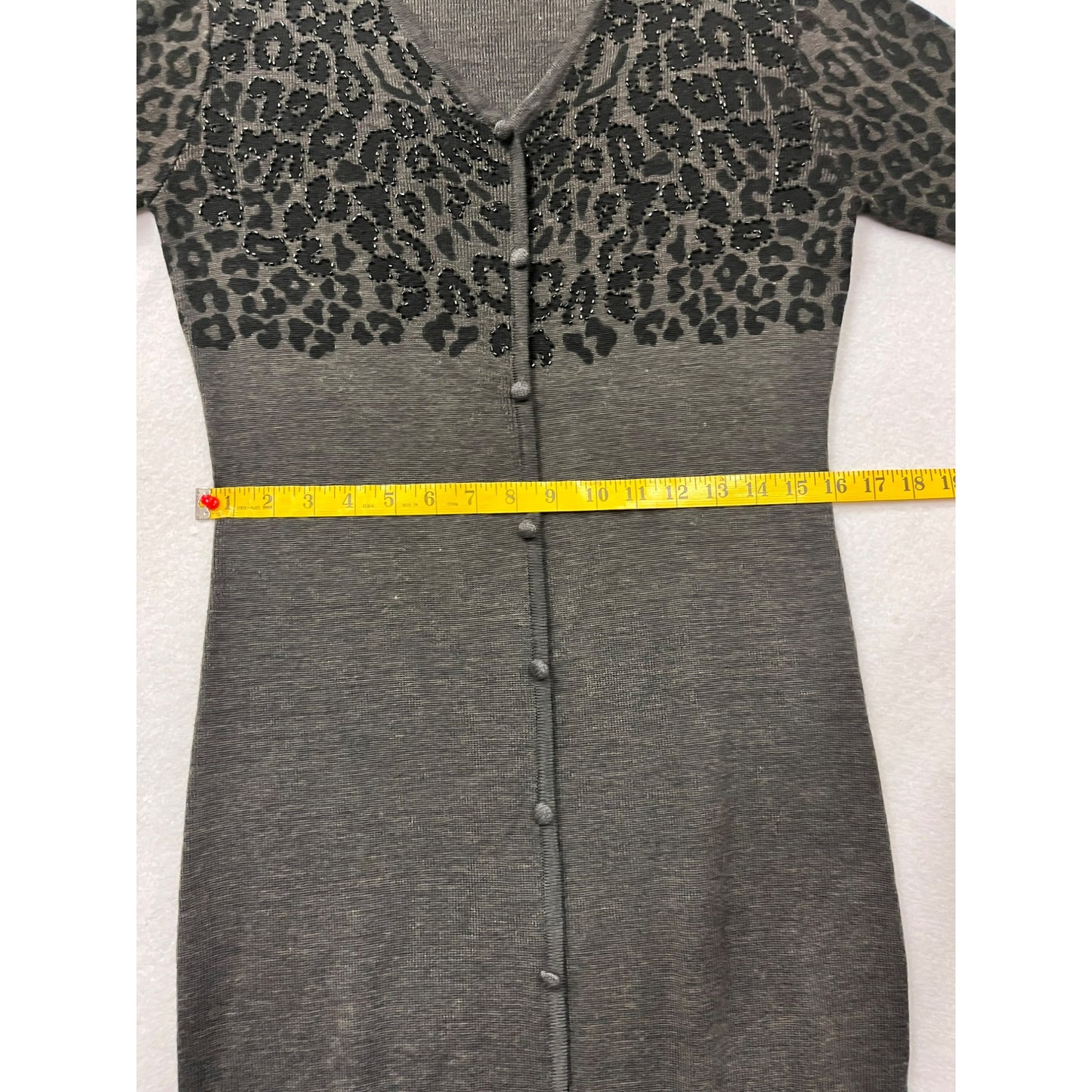 Carole Little Women’s Long Button-Down Leopard Print Wool Dress #6054