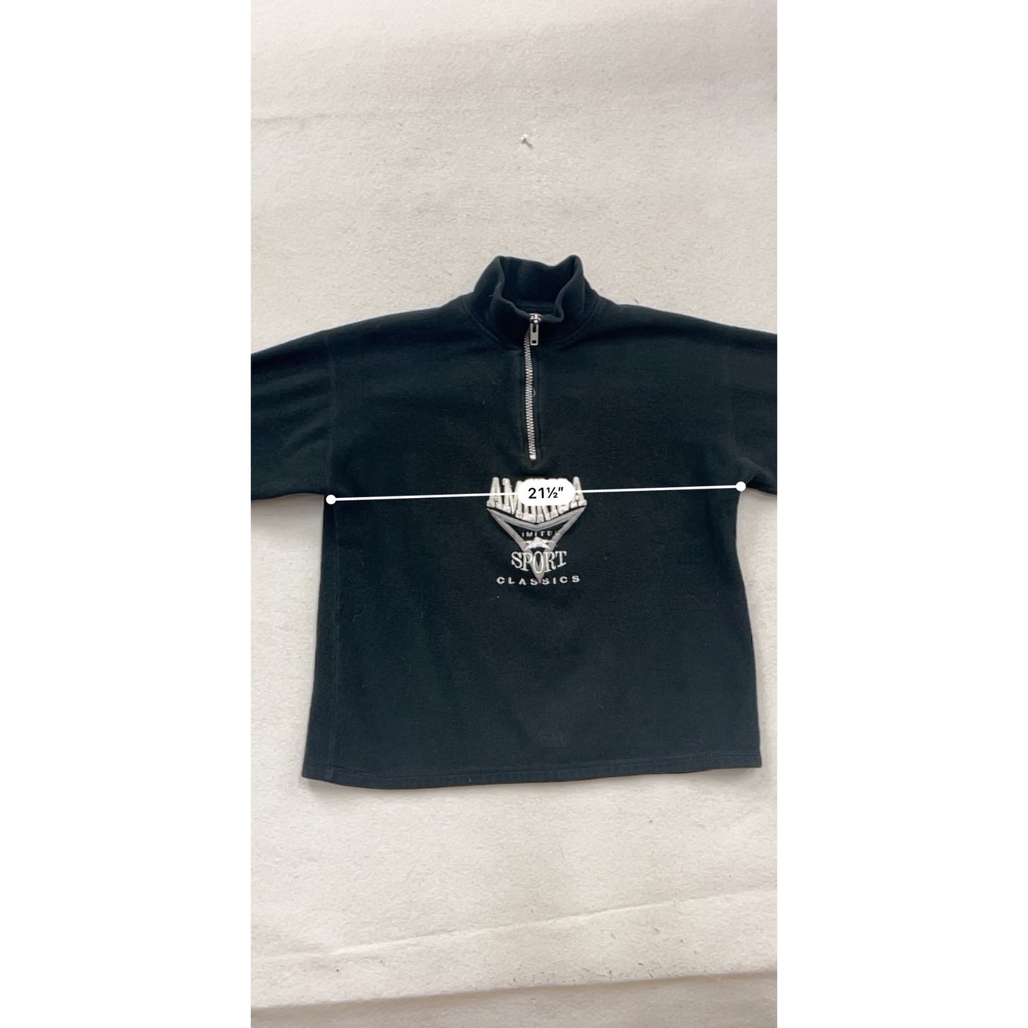 Limited Sport USA Black 100% Polyester Fleece Pullover Sweatshirt Size L #233A