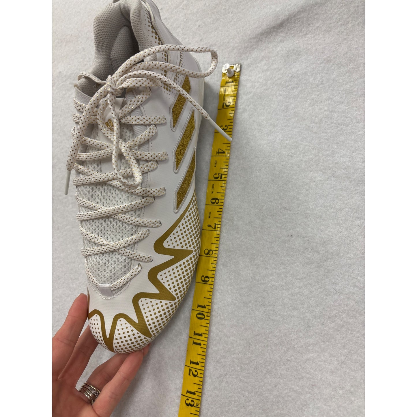 Adidas Freak Spark Gold & White Mens Molded Football Cleats Size 7.5 #6978