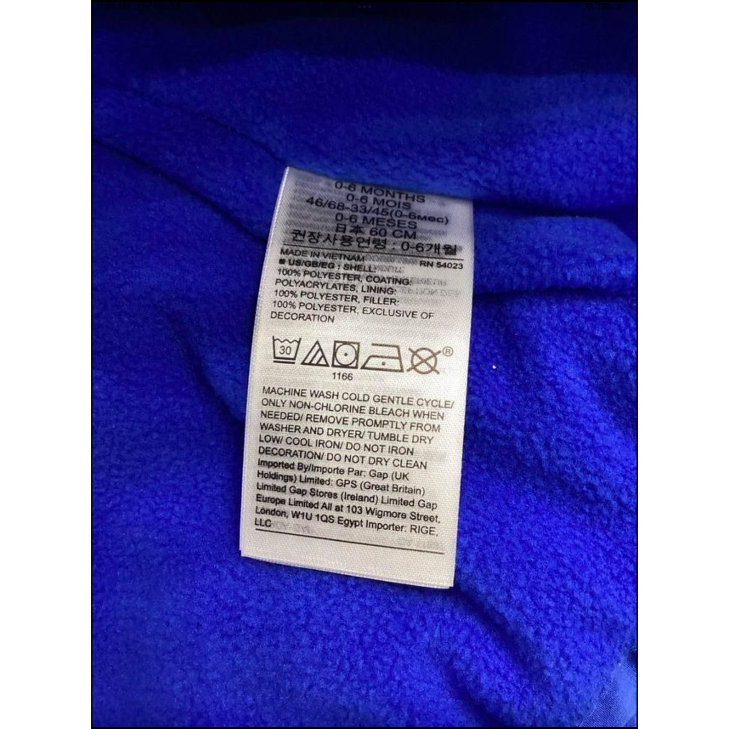 Baby Gap Blue Puffer Jacket