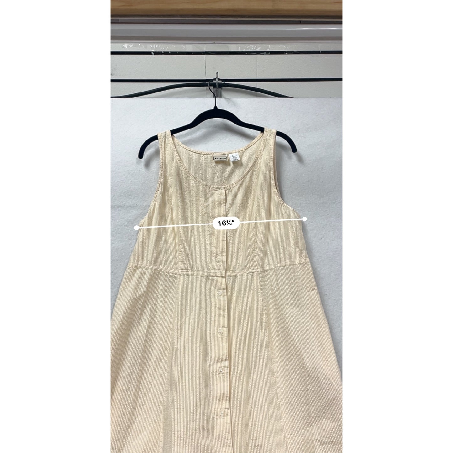 L.L. Bean 14 Button-Front Sleeveless Maxi Dress #171A