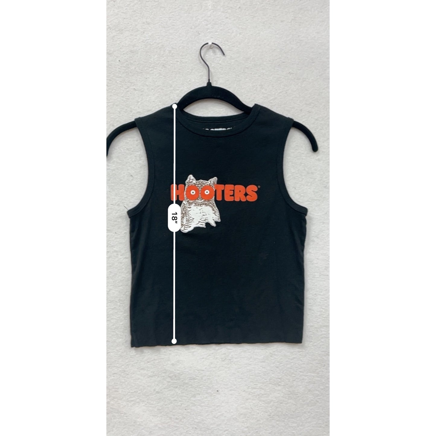 Hooters Womens Small Black Sleeveless Tank Top #8416