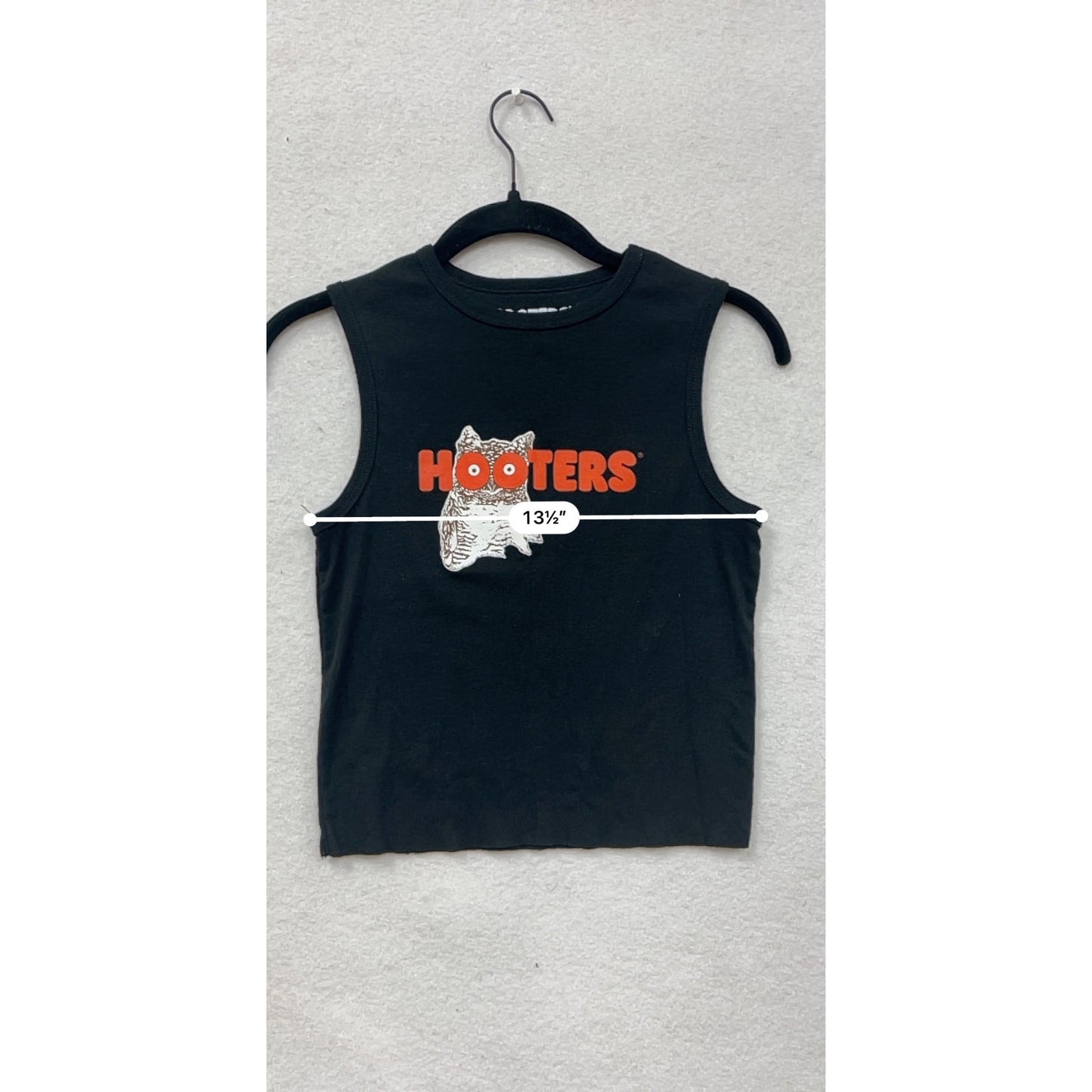 Hooters Womens Small Black Sleeveless Tank Top #8416