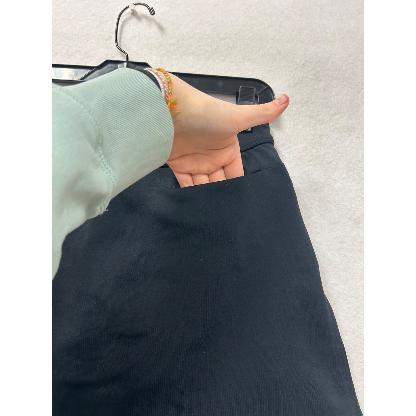 Black Athletic Skort With Built-In Shorts & Pocket For Women #6995