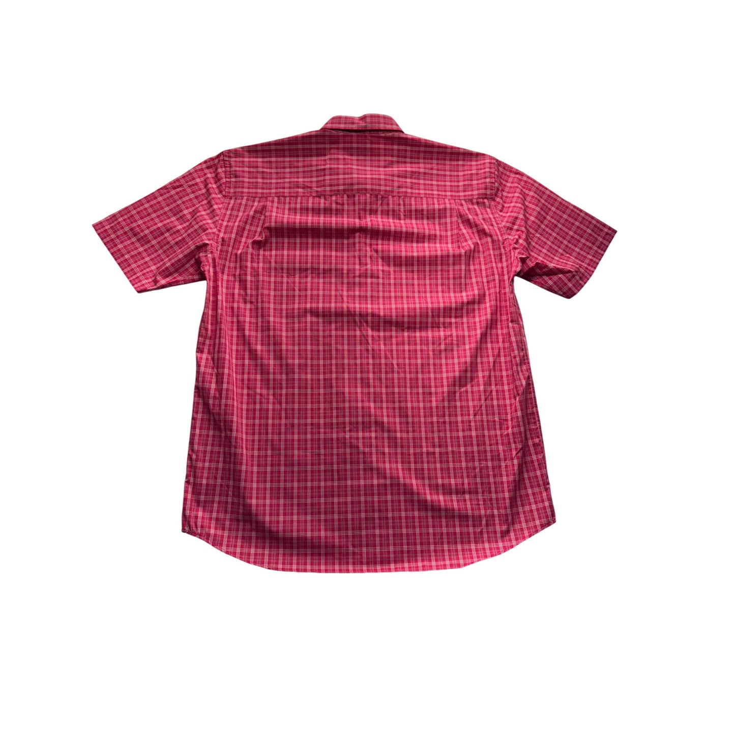 Cutter & Buck Mens Red Plaid Button-Up Short Sleeve Shirt XLT Easy Care #7777