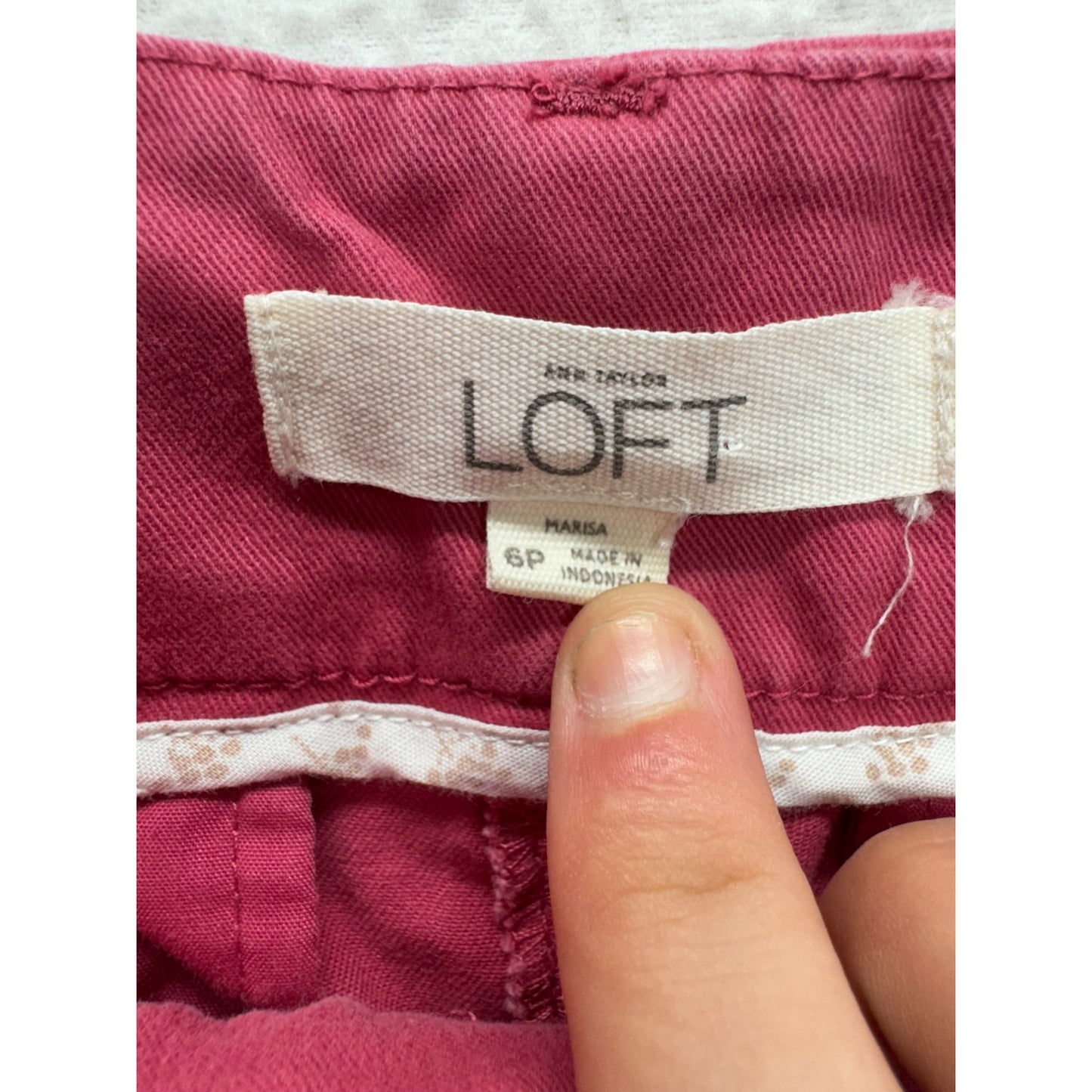 Ann Taylor Loft Marisa 6P Pink Chino Pants #7936