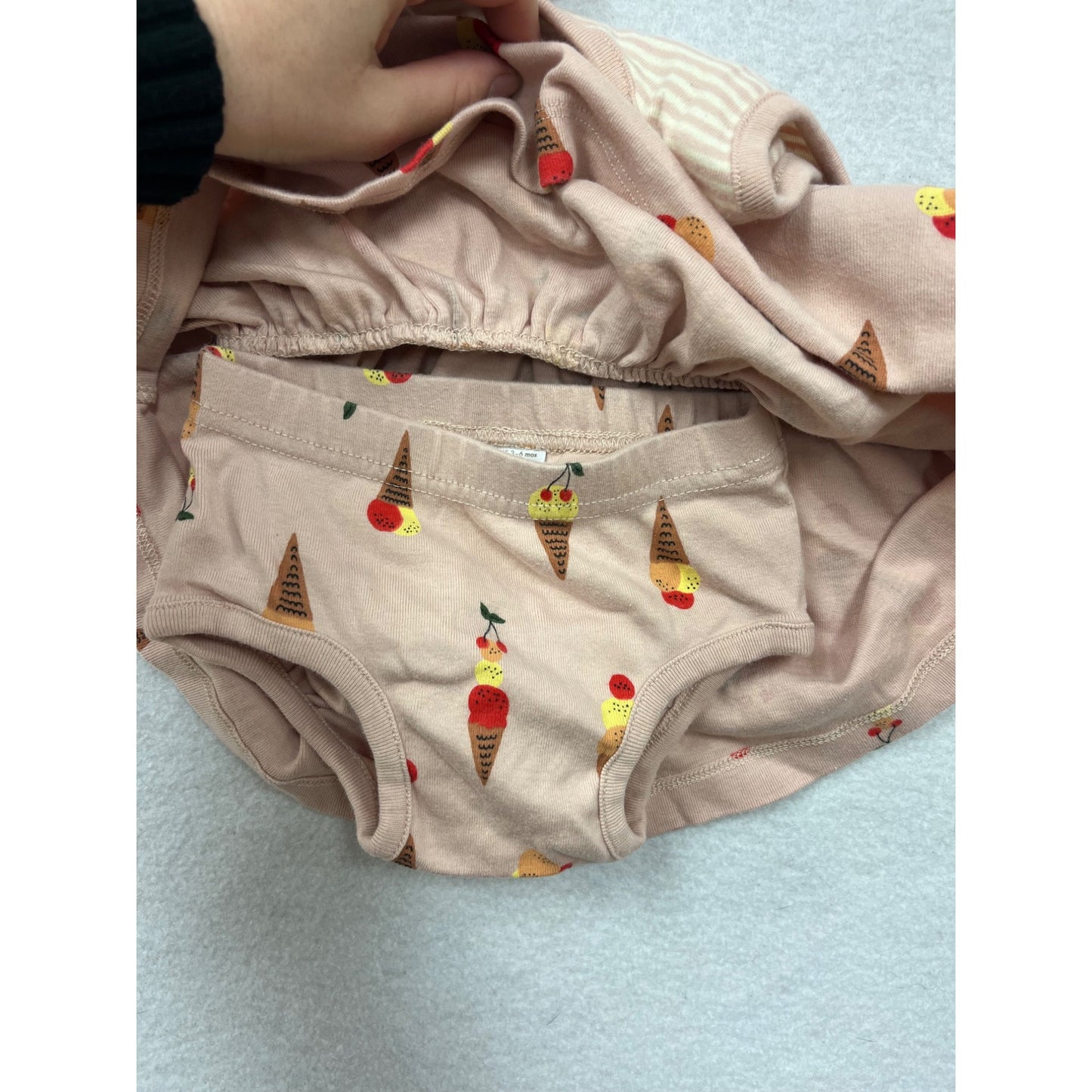 Hanna Andersson Baby 3-6M Pink Ice Cream Print Dress #6940