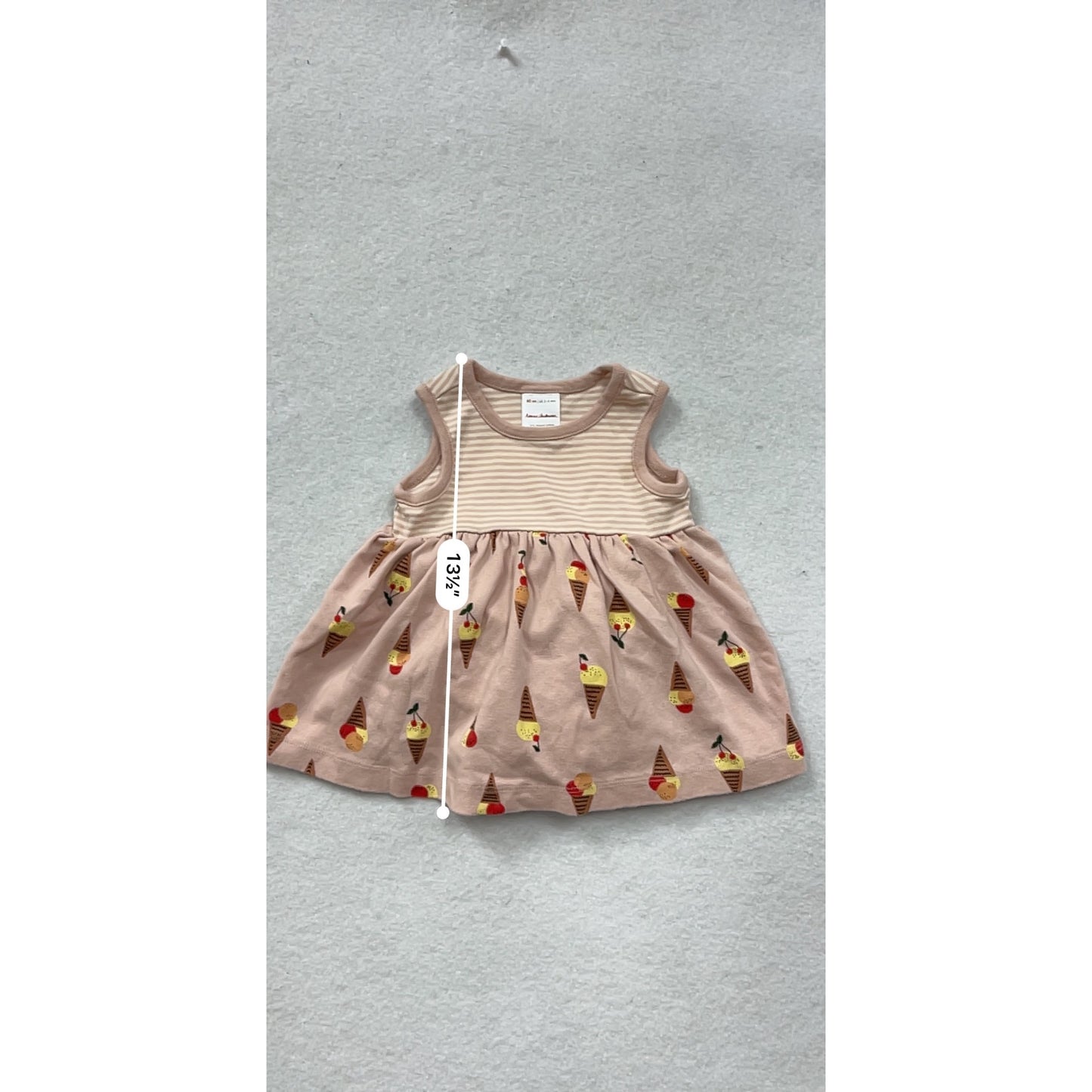 Hanna Andersson Baby 3-6M Pink Ice Cream Print Dress #6940