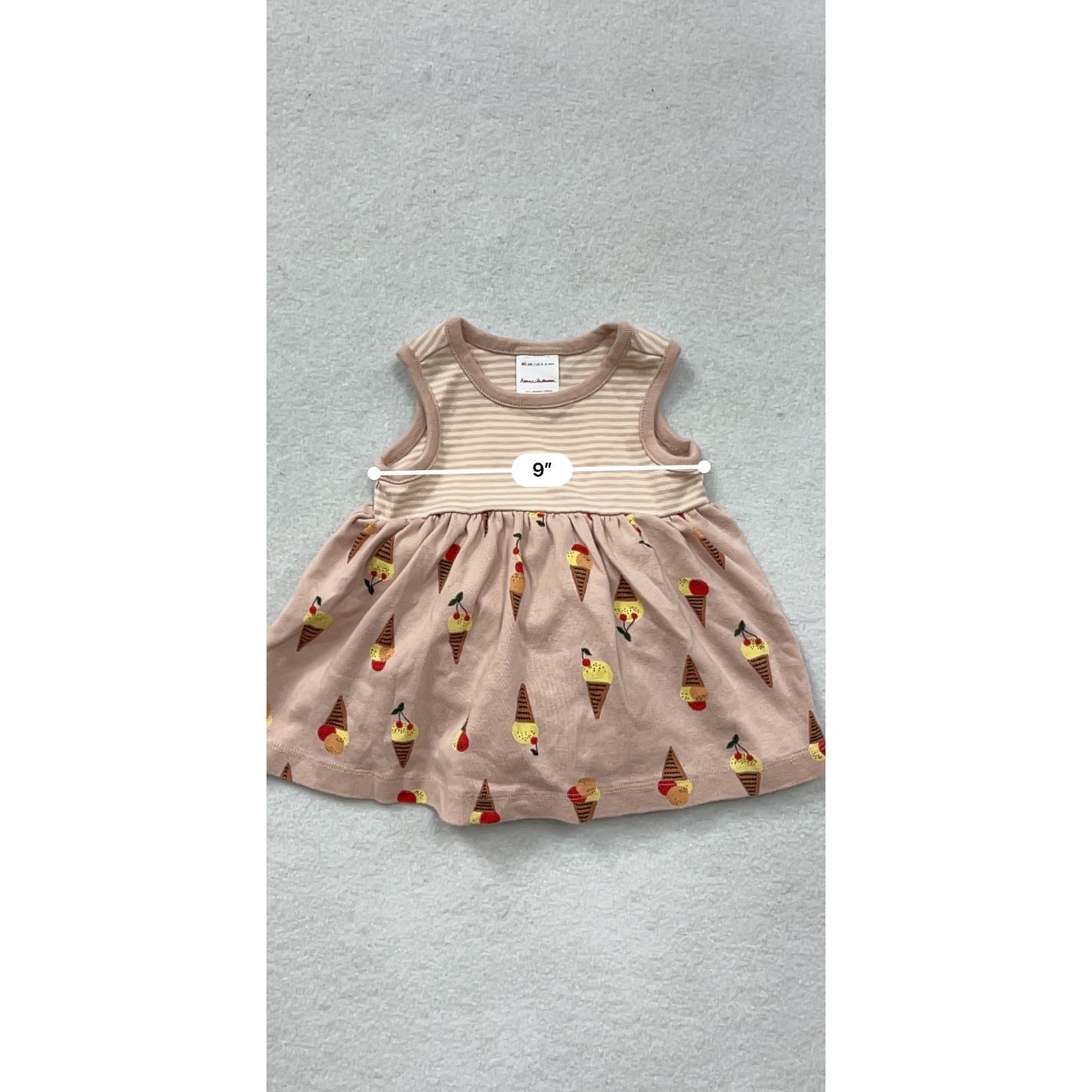 Hanna Andersson Baby 3-6M Pink Ice Cream Print Dress #6940