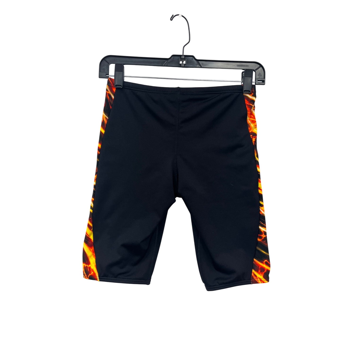 TYR Mens Swim Jammers Size 30 Black & Flame Print #6793