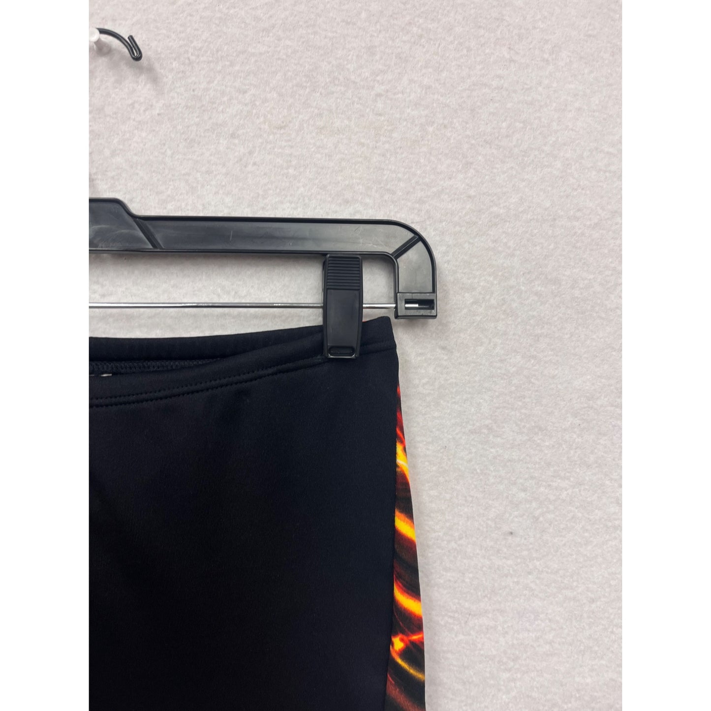 TYR Mens Swim Jammers Size 30 Black & Flame Print #6793