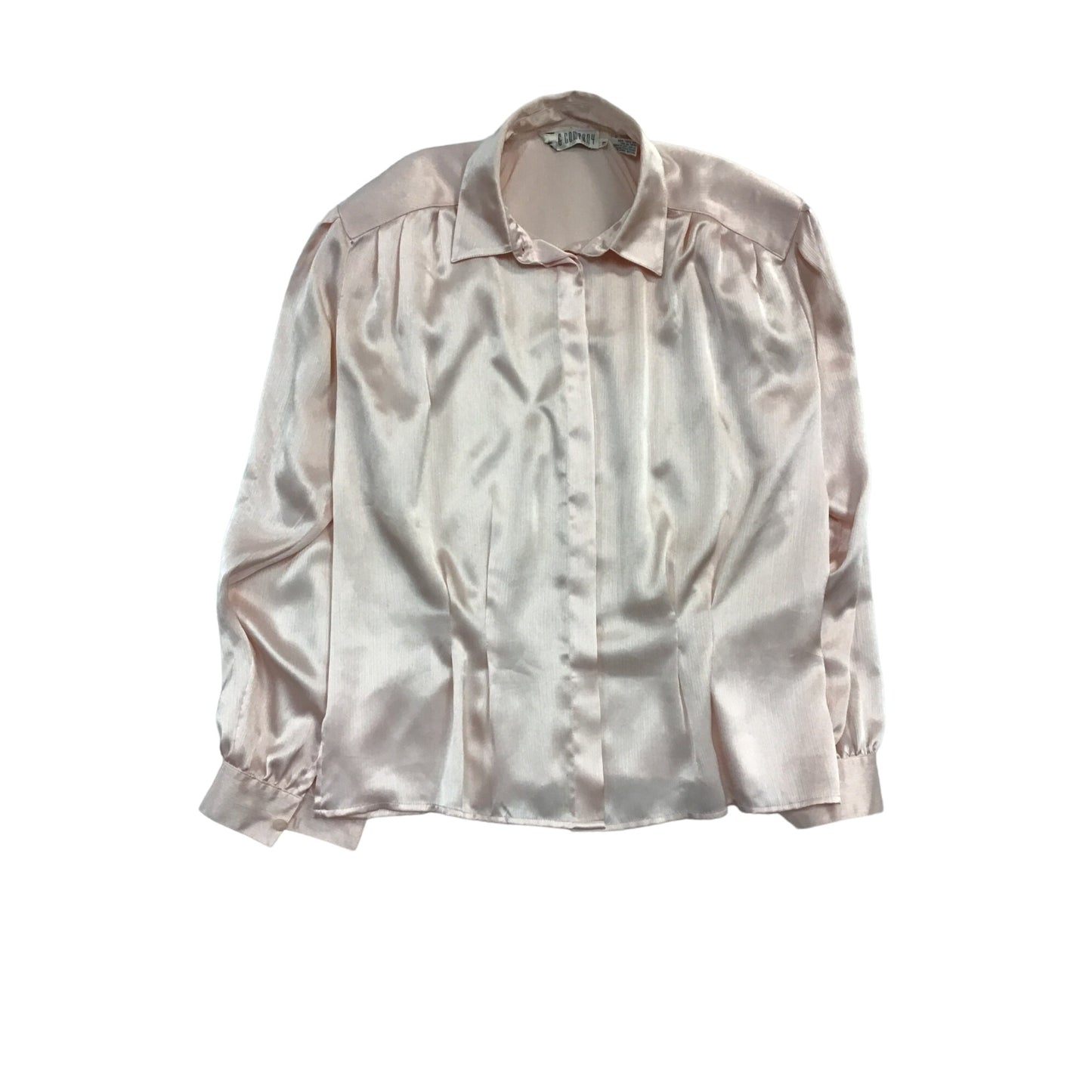 Women’s SK & Company Pink Satin Button Down