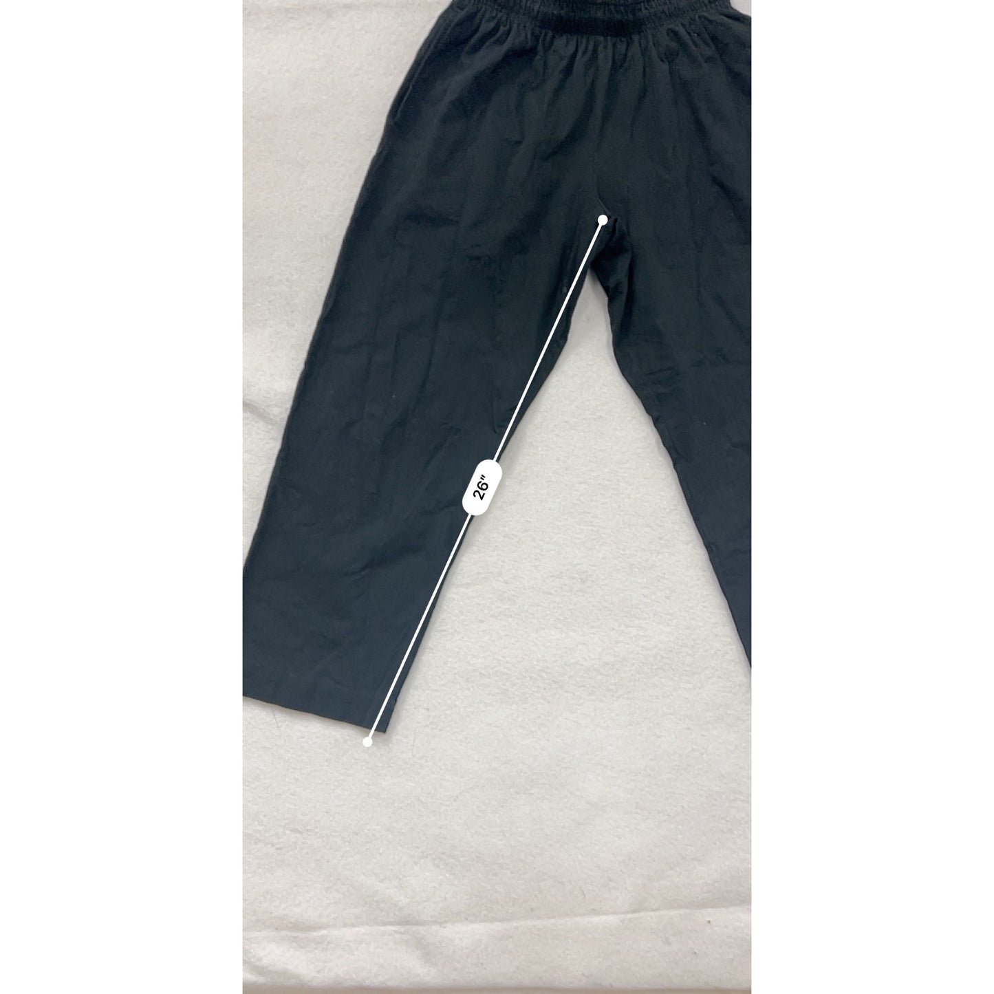 Champion Mens Black Cotton Elastic Waist Pants L #6860