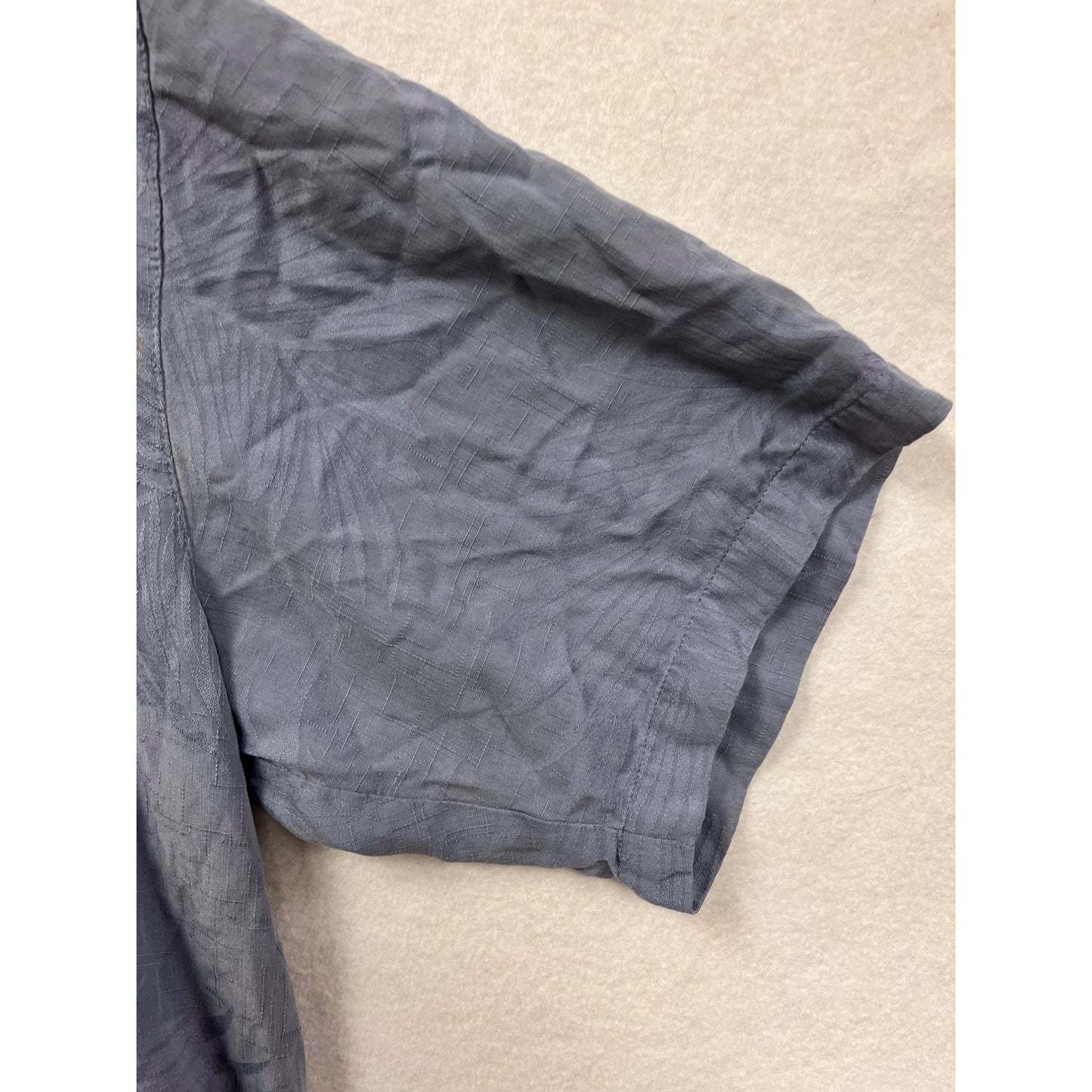 Men’s Jamaica Jazz Silk Blue ButtonUp Shirt #6003