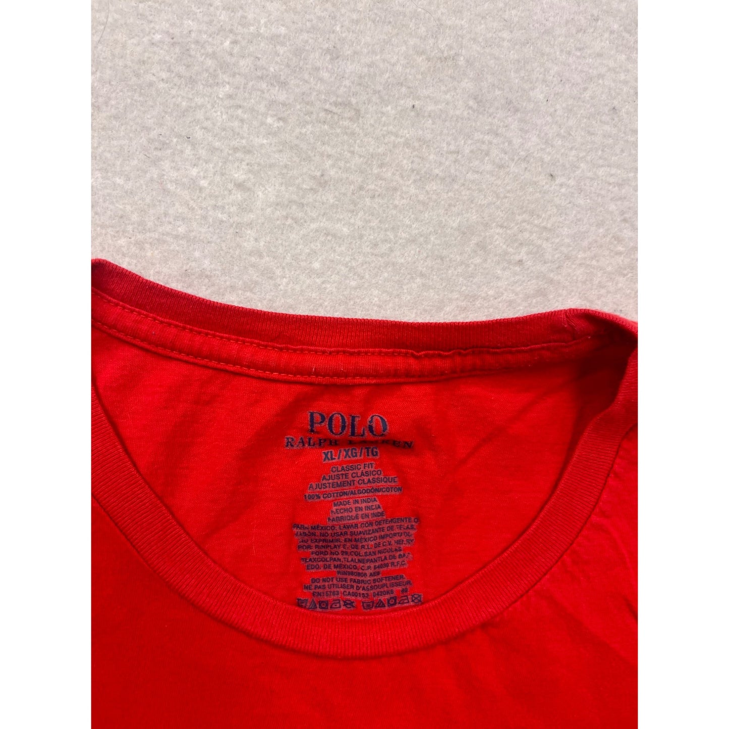 Ralph Lauren Red Crewneck T-Shirt XL #372A