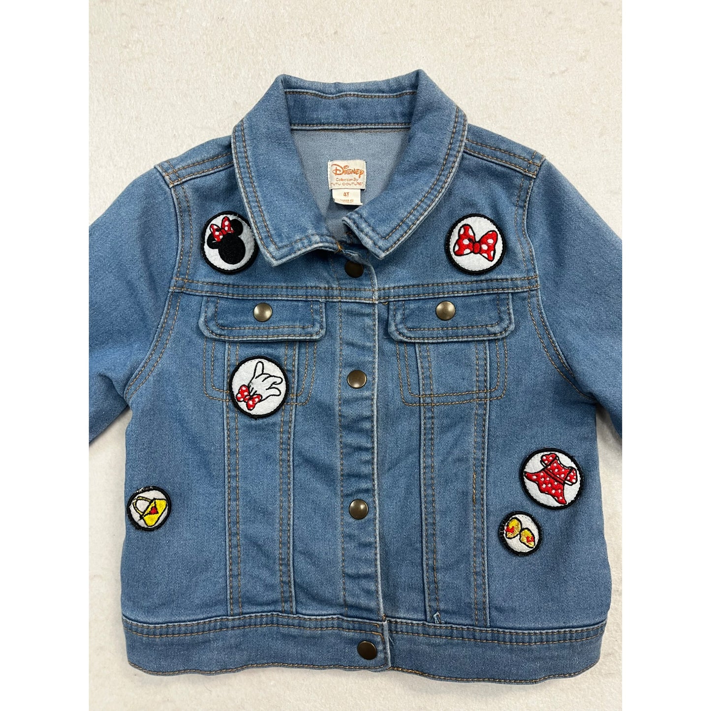 Girls Disney Patched Jean Jacket#2441