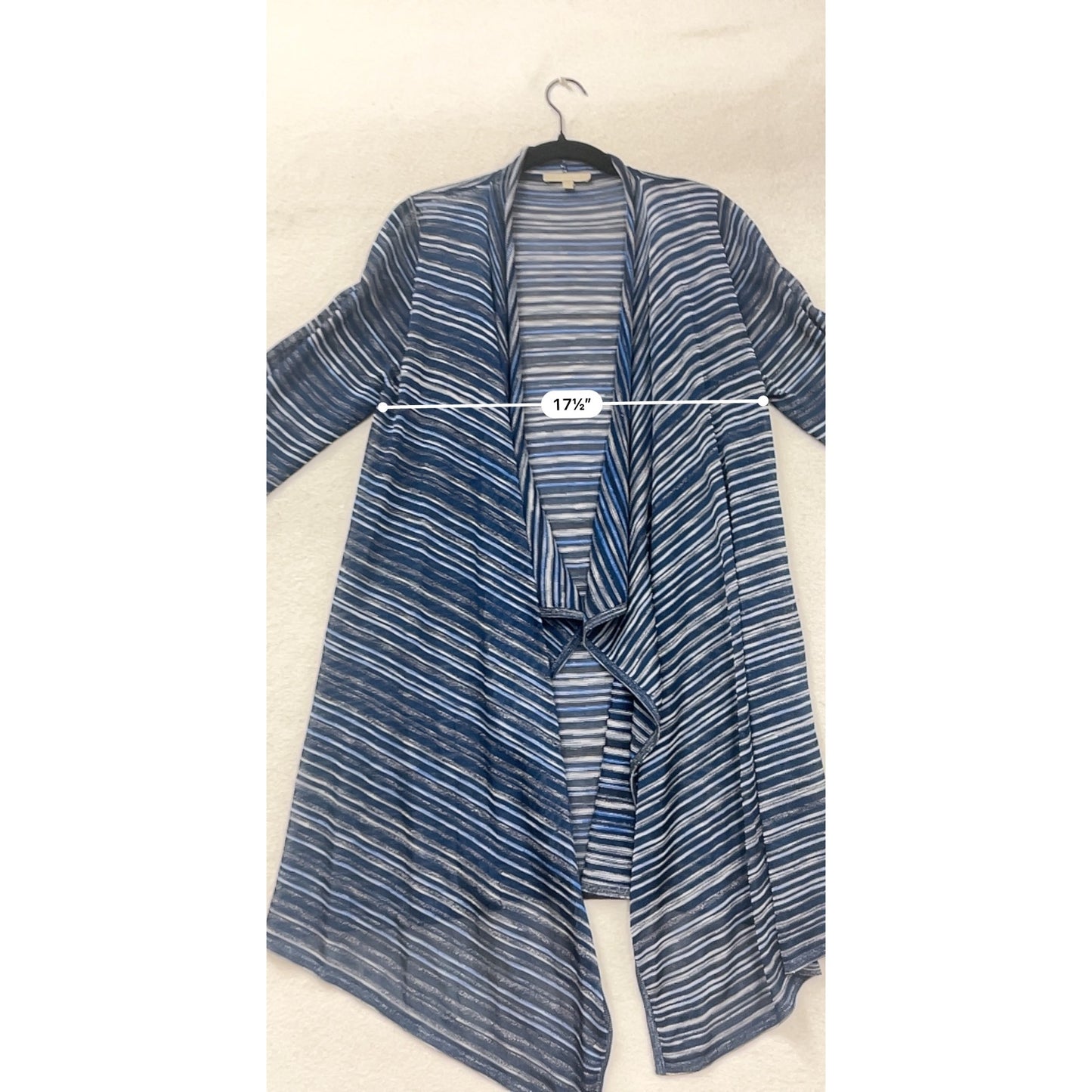 Joan Vass Womens Striped Open Front Cardigan #8451