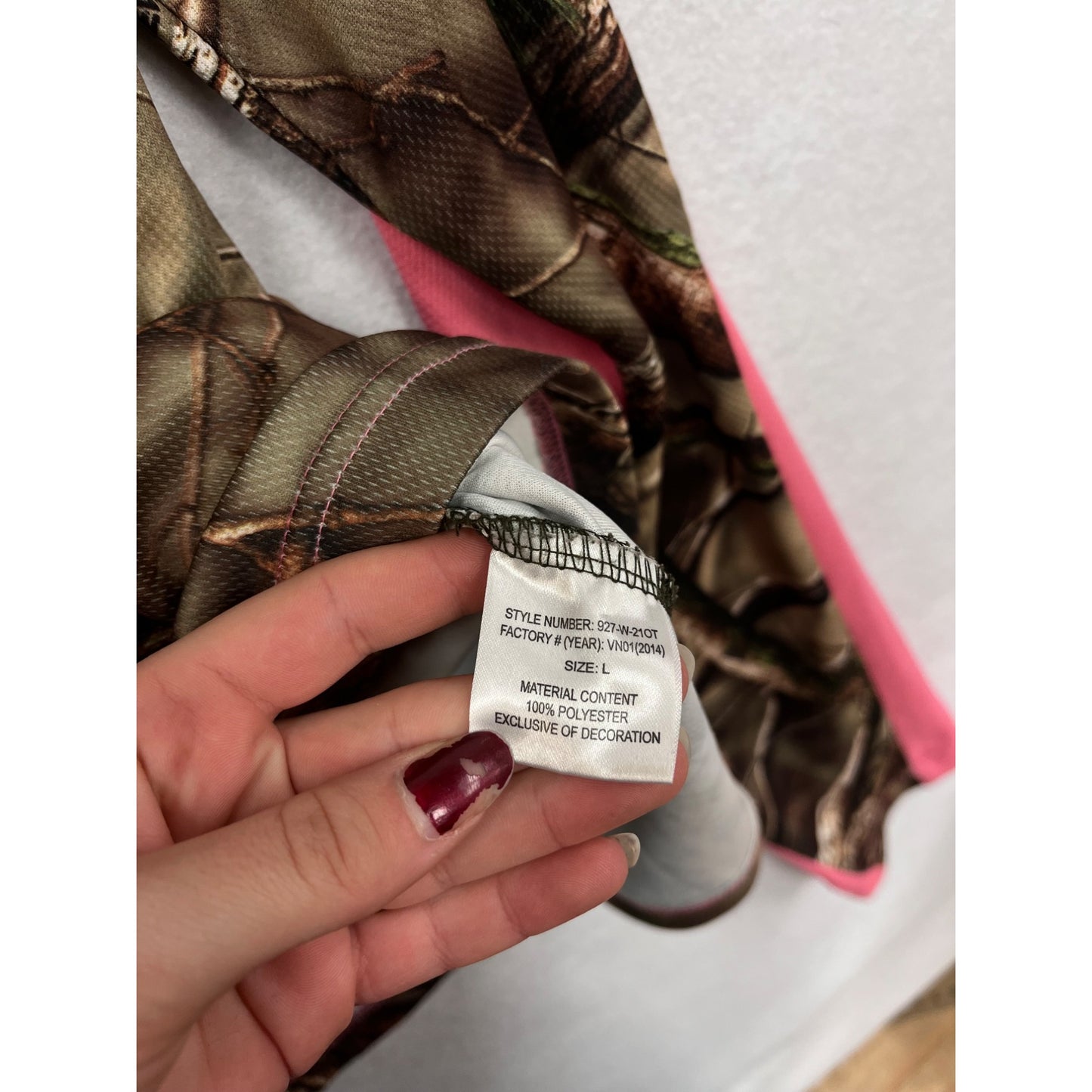 Huntworth Womens Camo Long Sleeve Shirt Size L #6288