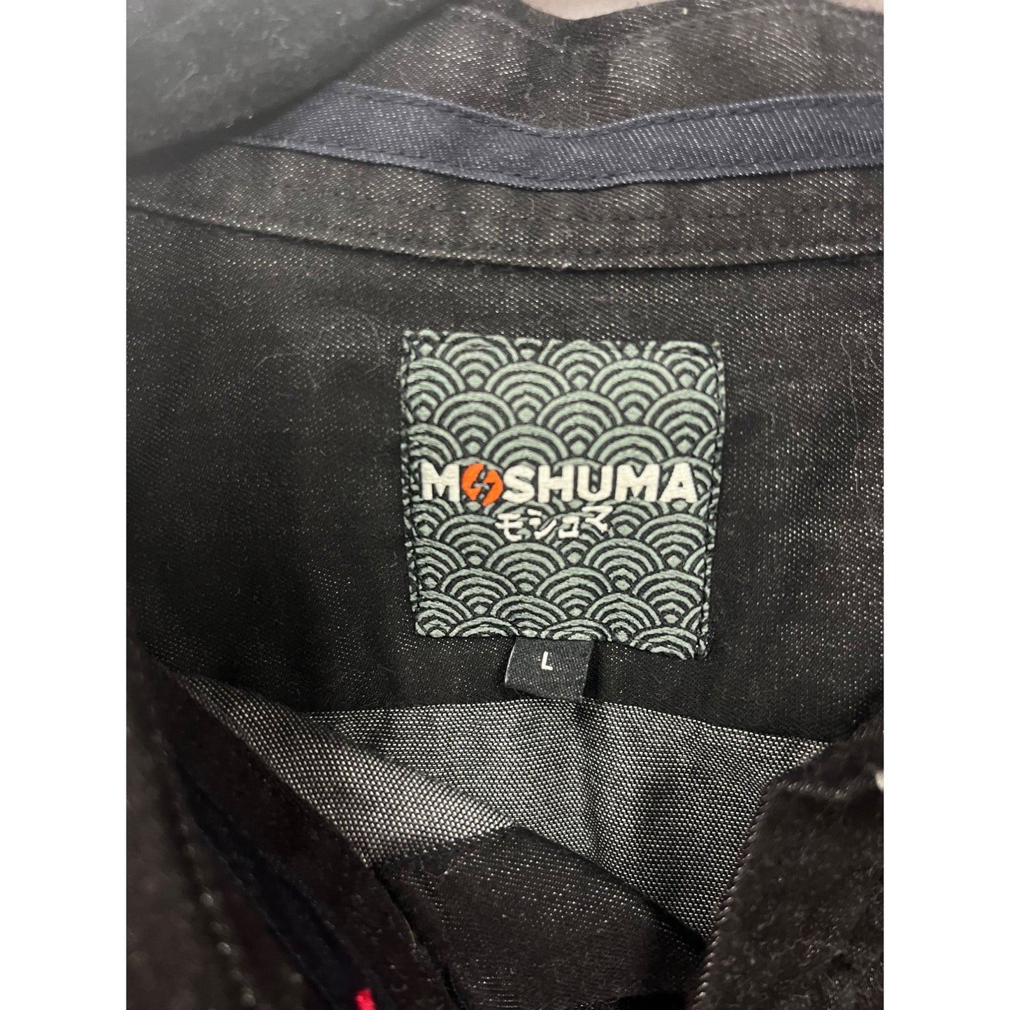 Moshuma Mens Black Long Sleeve Button-Up Shirt L #9297