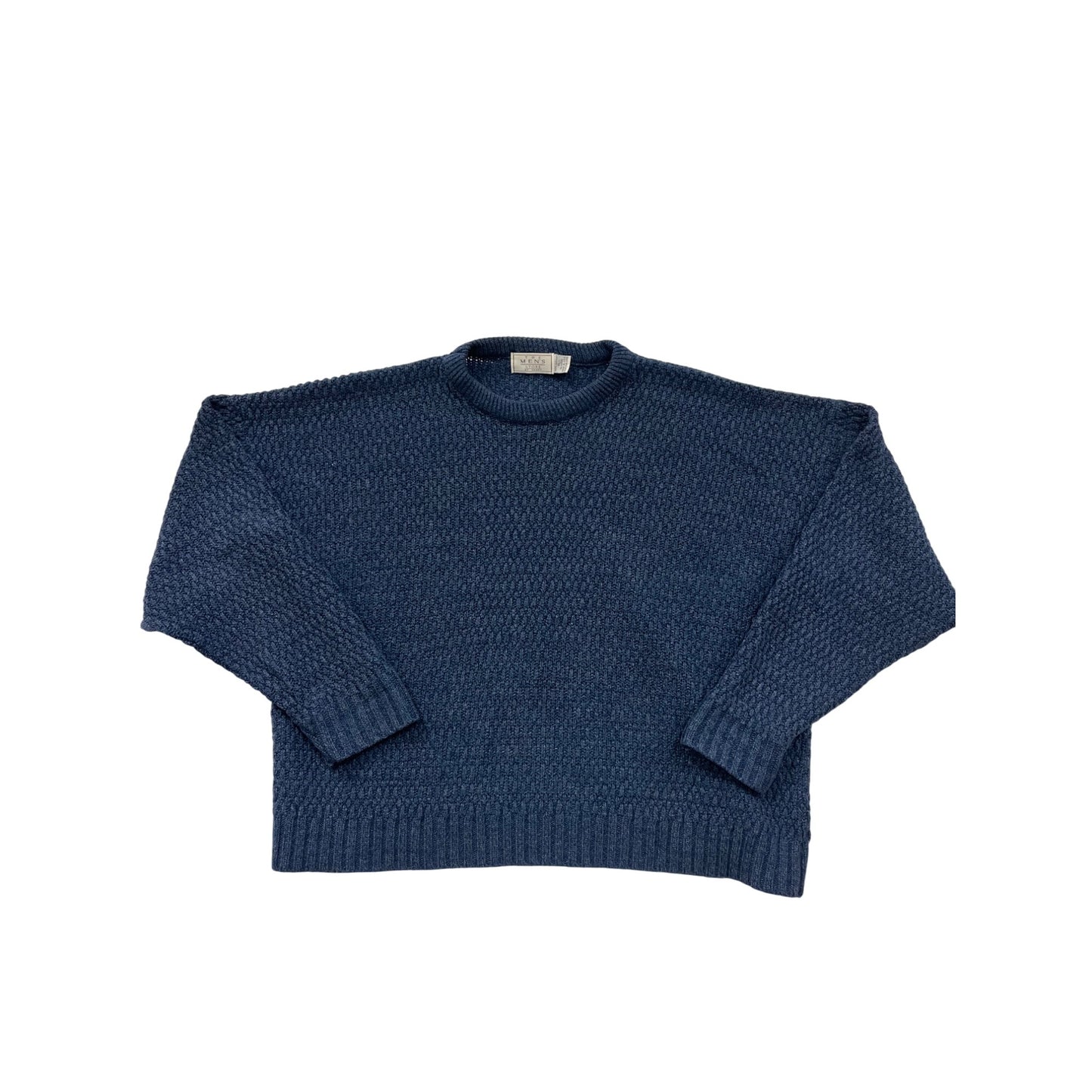 Vintage 1990s Mens XL Navy Textured Sweater By “The Mens Store” #6534