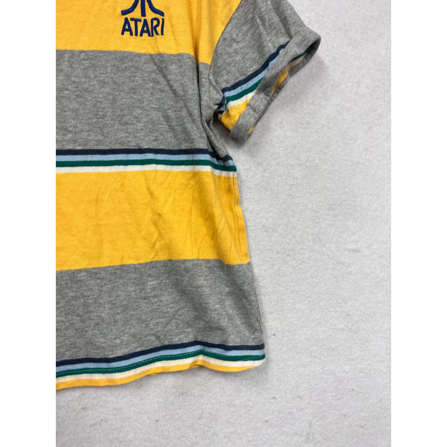 Atari Gray & Yellow Striped T-Shirt By Junkfood L #816A