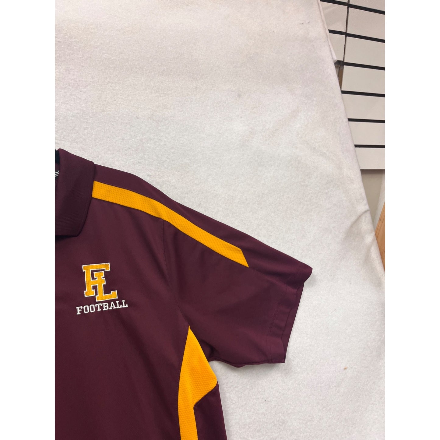 Adidas Climalite Maroon & Gold Football Polo Shirt Size 3XL Polyester #851A