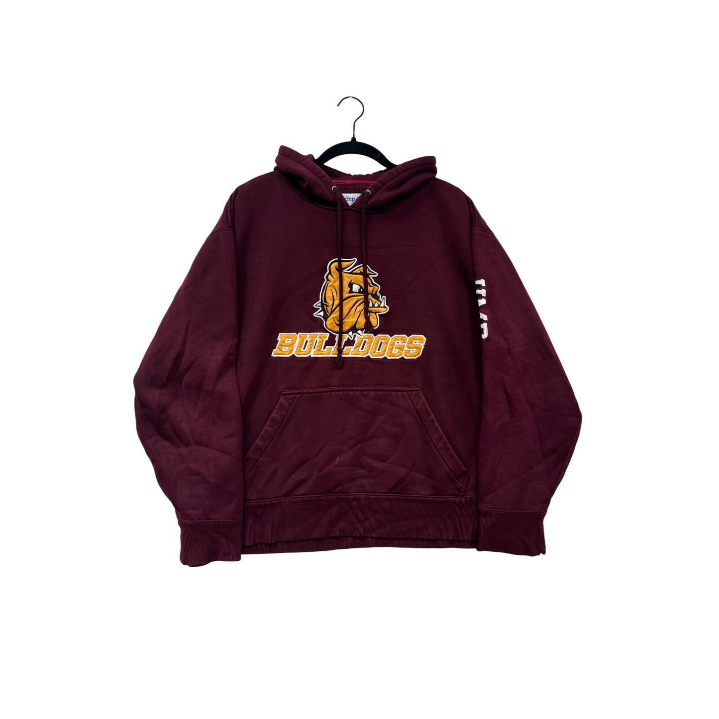 Champion Bulldogs Maroon Hoodie Mens L #76A