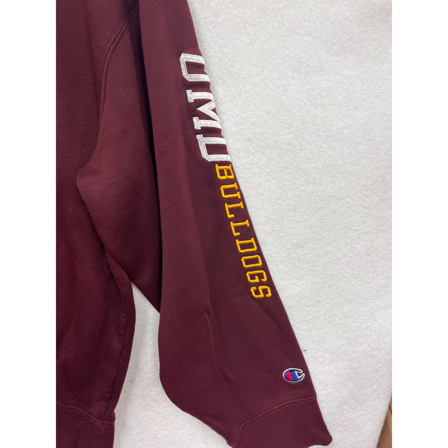 Champion Bulldogs Maroon Hoodie Mens L #76A