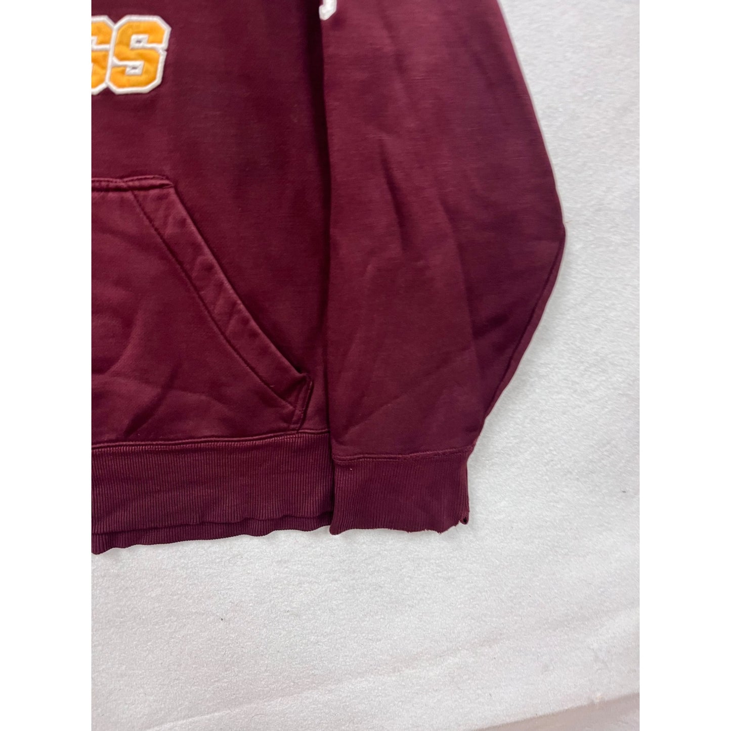 Champion Bulldogs Maroon Hoodie Mens L #76A
