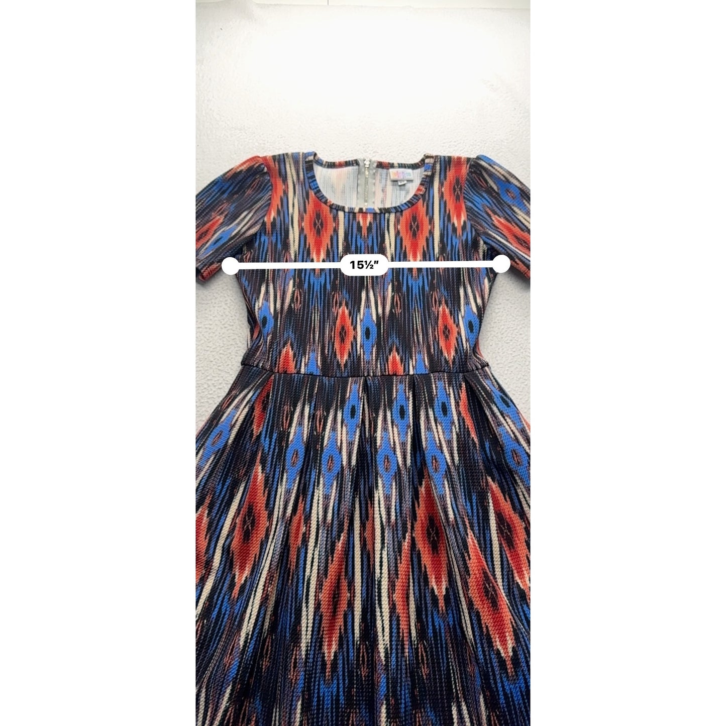LuLaRoe XS Multicolor Ikat Print Dress #9146
