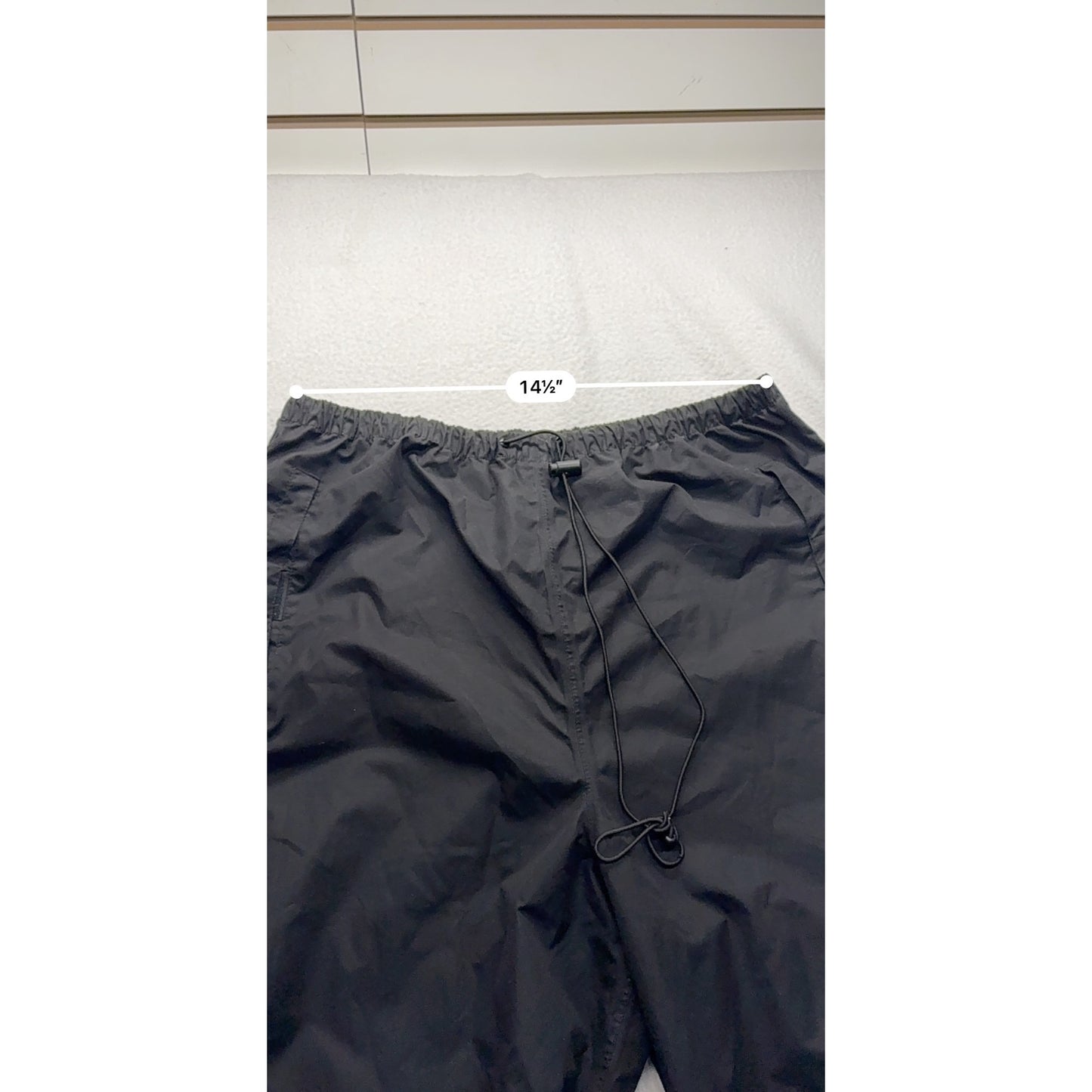 Black Waterproof Unisex Pants With Elastic waist #7672