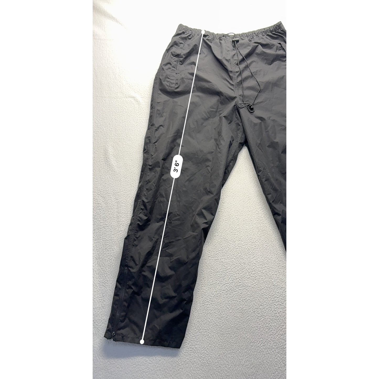 Black Waterproof Unisex Pants With Elastic waist #7672