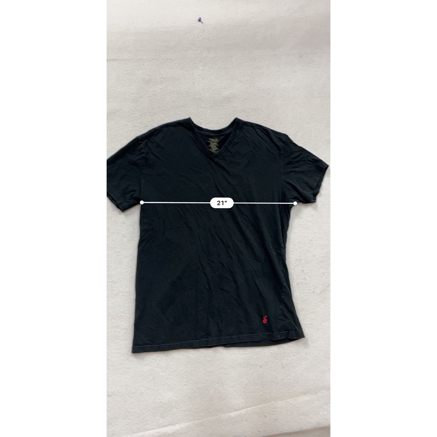Ralph Lauren Polo Black V-Neck T-Shirt XL #559A