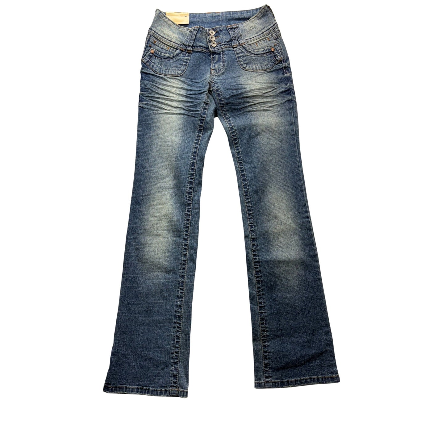 Angels Regular Fit Flared Stretch Jeans Y2K Deadstock #7440