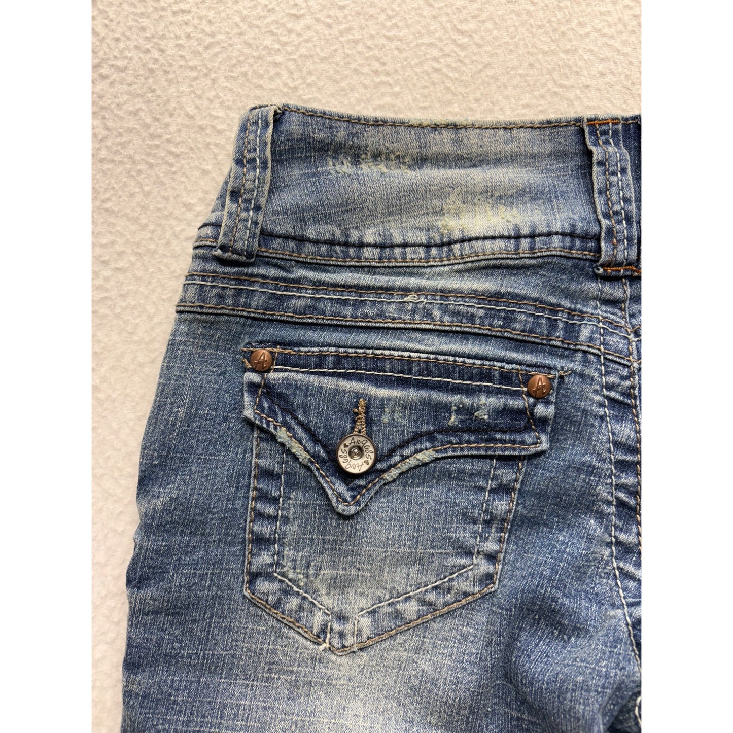 Angels Regular Fit Flared Stretch Jeans Y2K Deadstock #7440