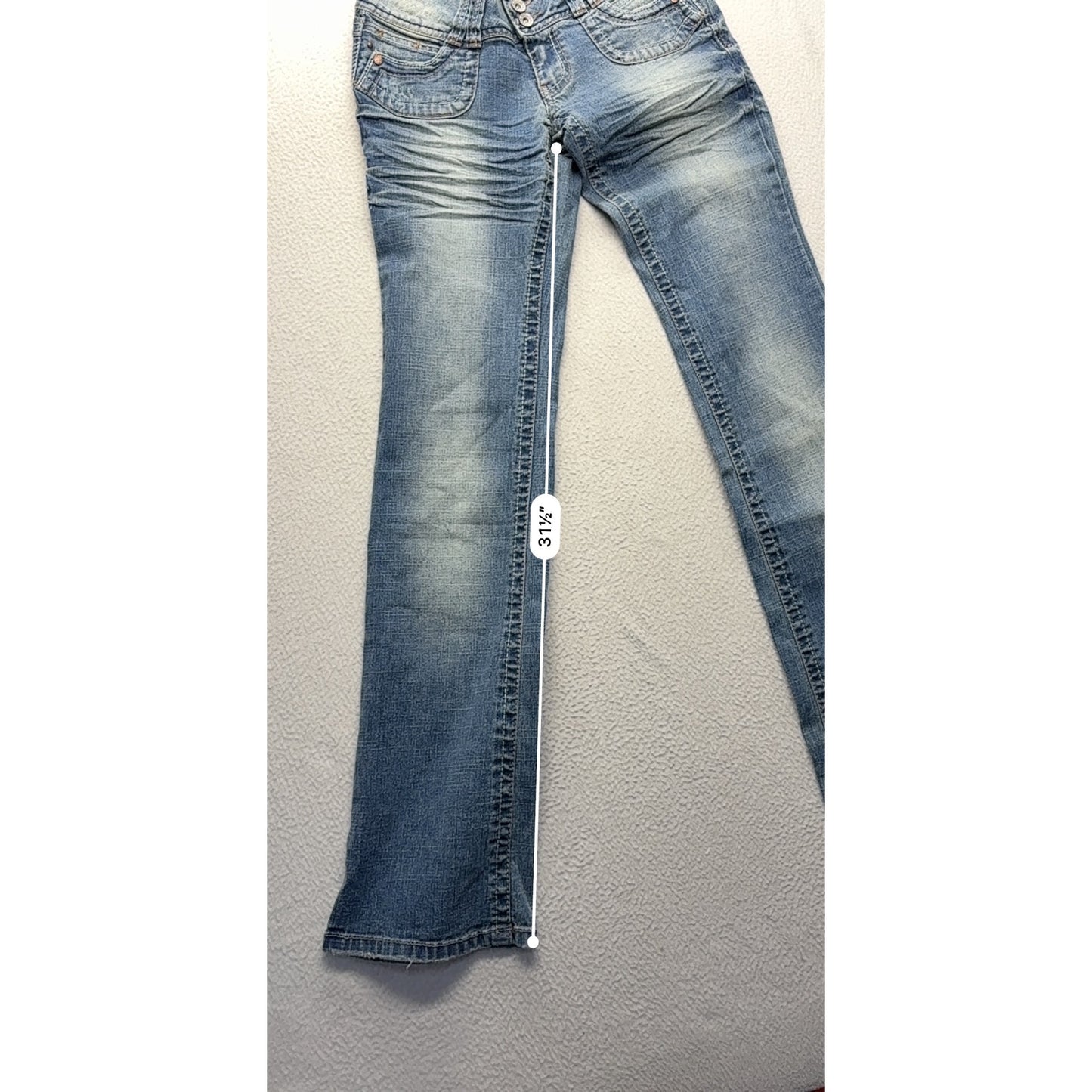 Angels Regular Fit Flared Stretch Jeans Y2K Deadstock #7440