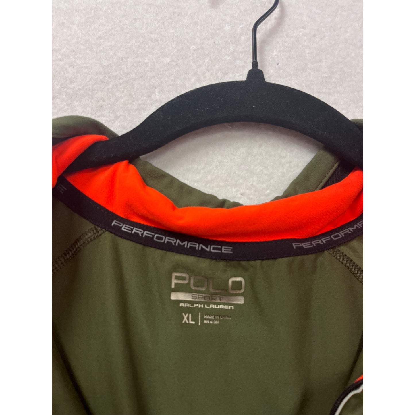 Polo Sport Ralph Lauren Performance Pullover XL Olive/Orange #801A