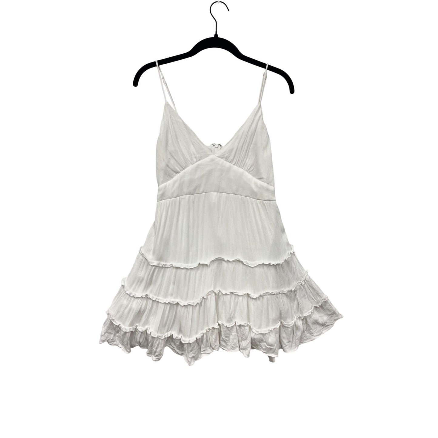 Saints + Secrets Tiered White Mini Dress Womens Large #8098