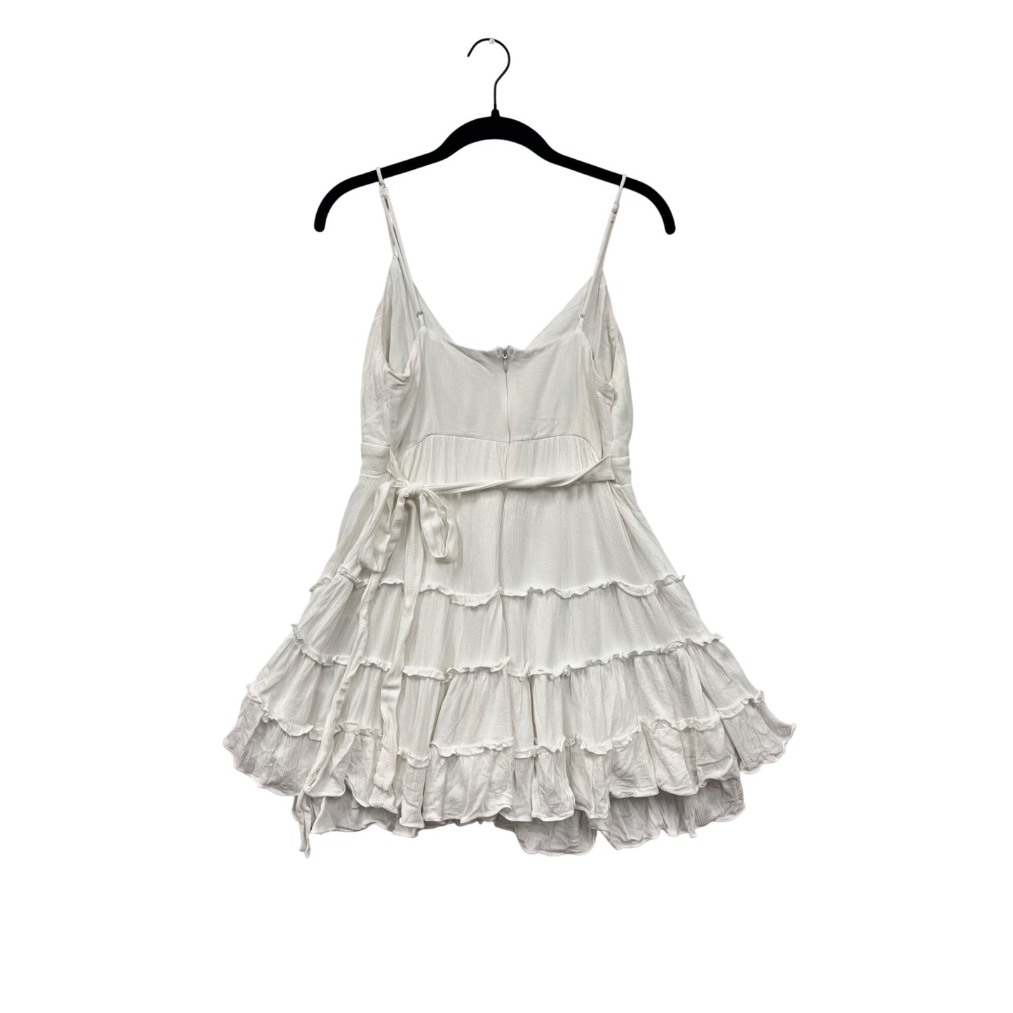 Saints + Secrets Tiered White Mini Dress Womens Large #8098