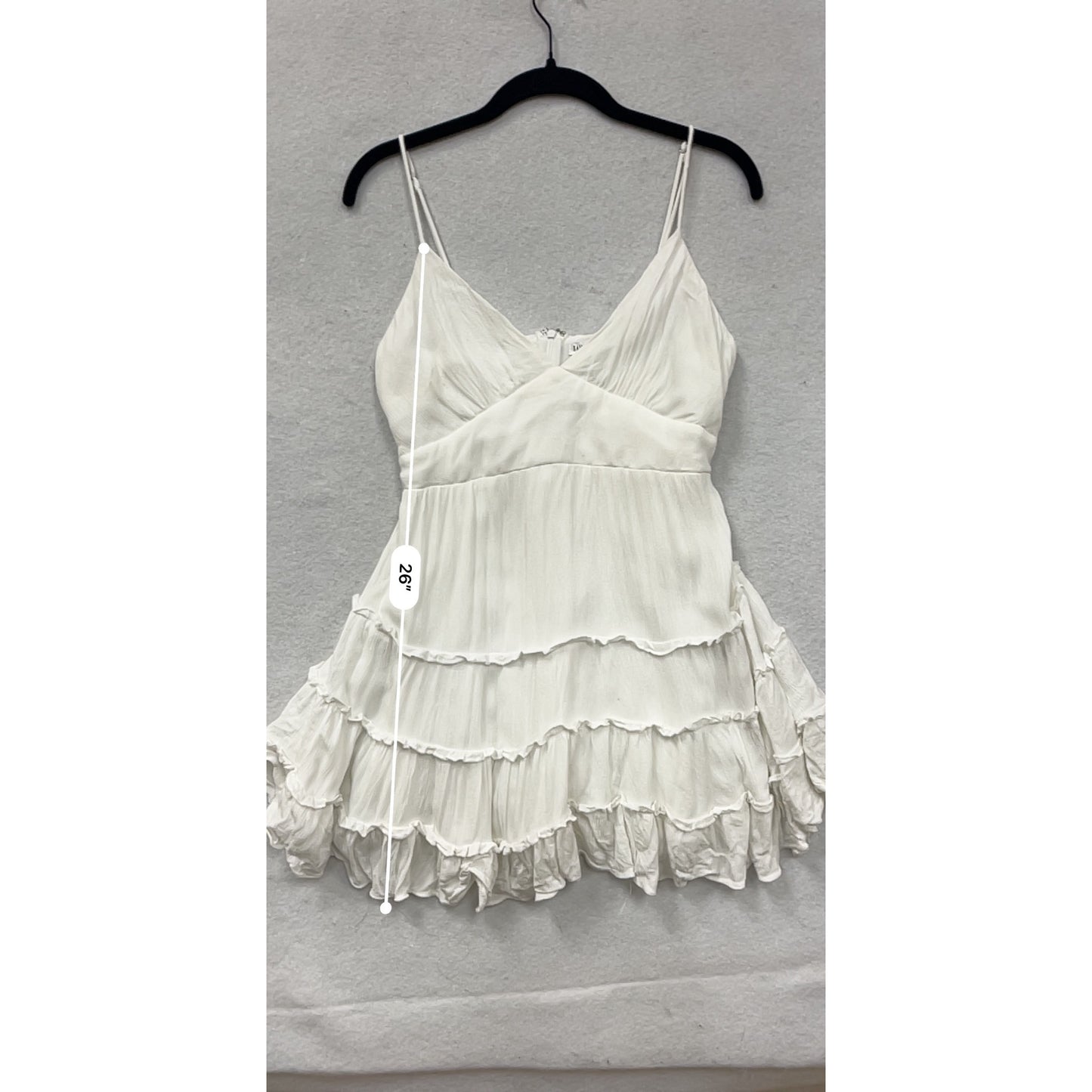 Saints + Secrets Tiered White Mini Dress Womens Large #8098
