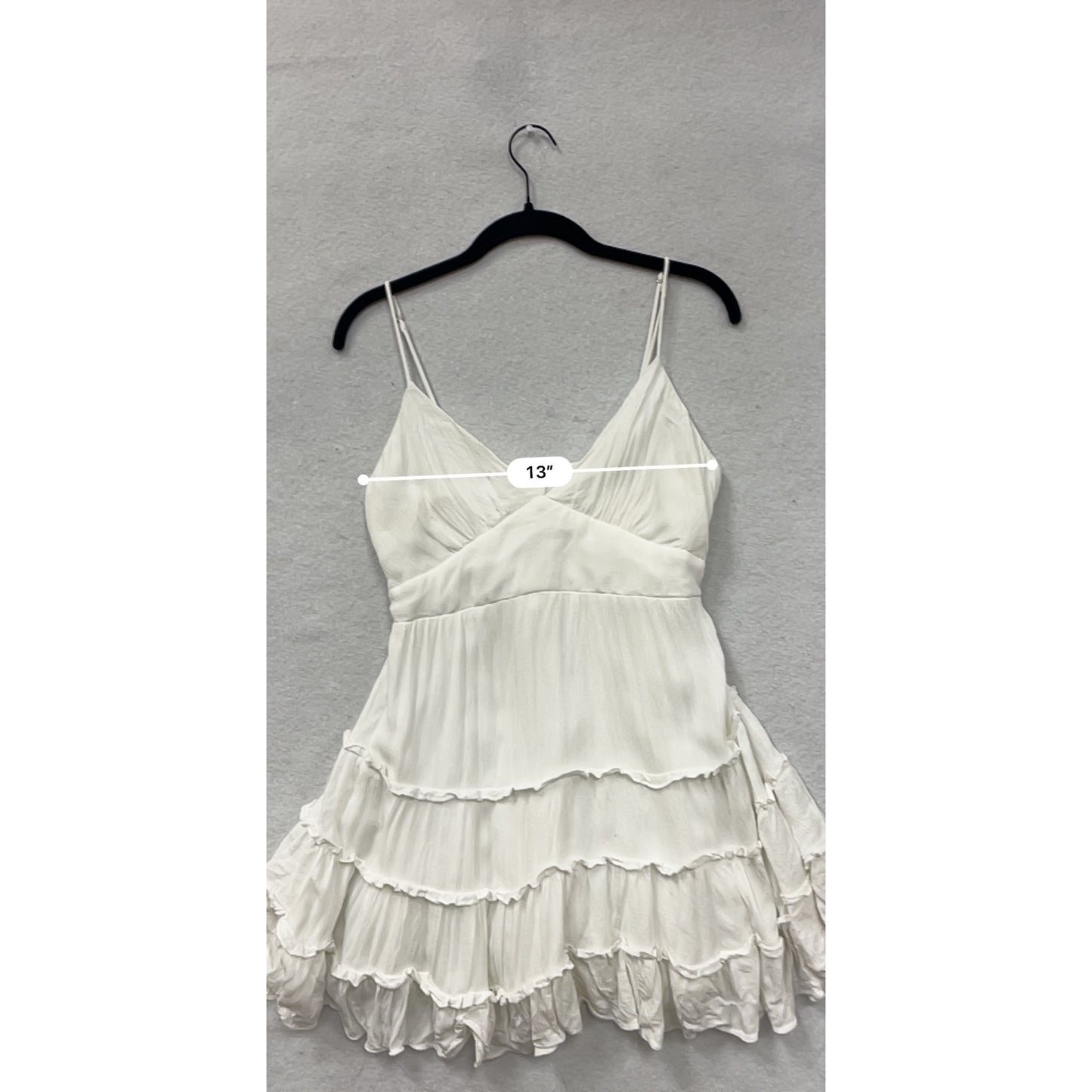 Saints + Secrets Tiered White Mini Dress Womens Large #8098